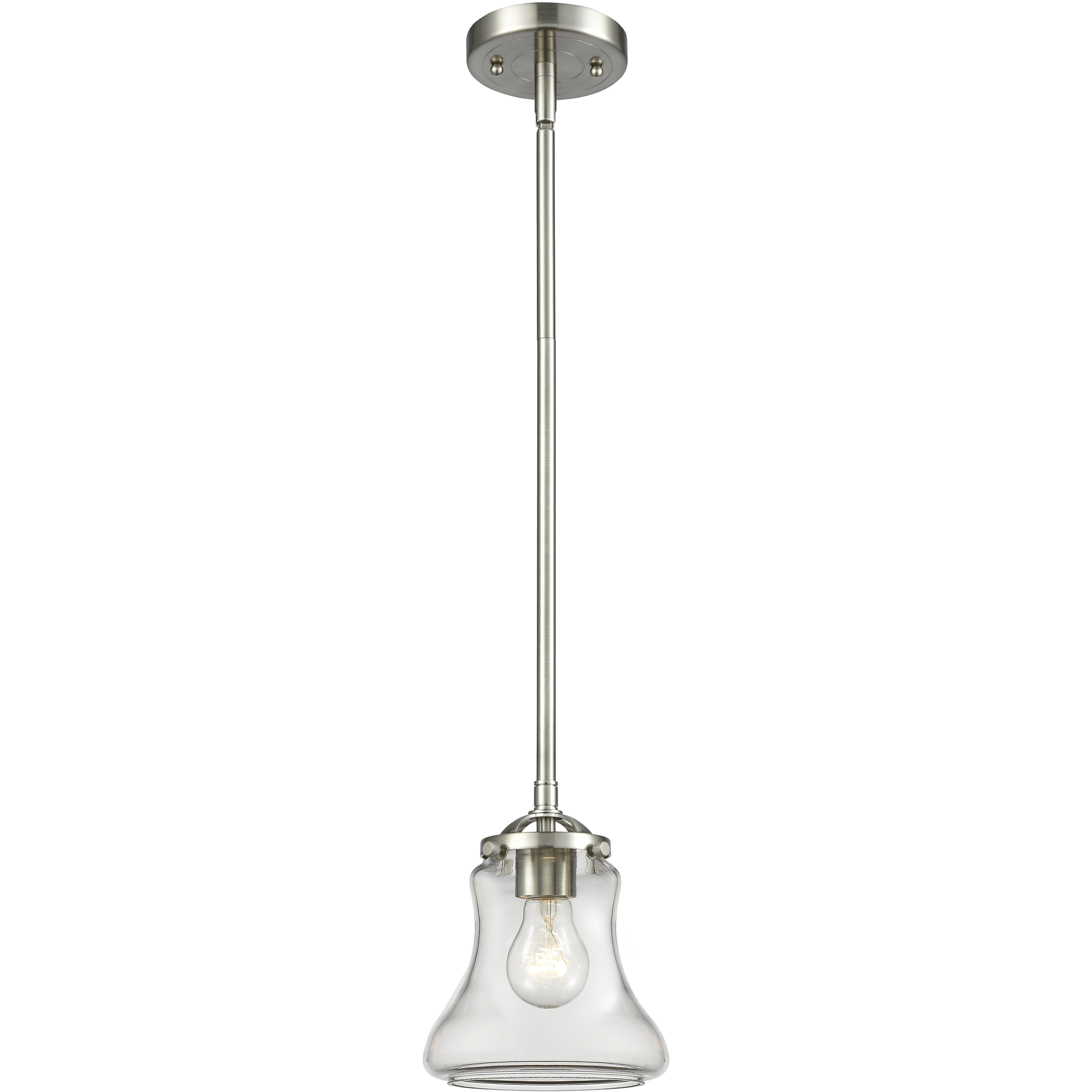 Nouveau Bellmont 1 Light 6 inch Black Antique Brass Mini Pendant Ceiling Light in Matte White Glass, Nouveau
