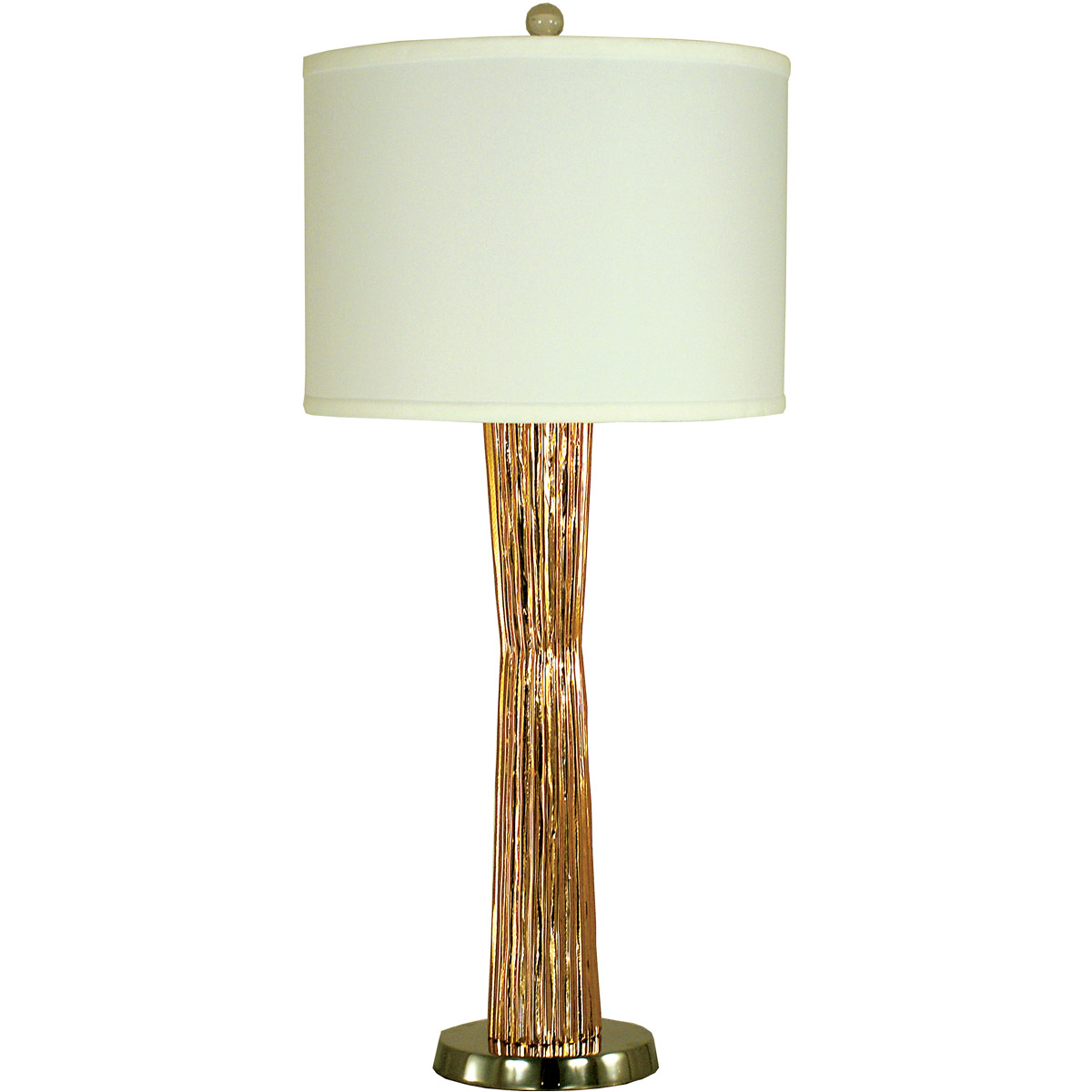 Olympia 29 inch 150 watt Copper w/Polished Nickel Table Lamp Portable Light