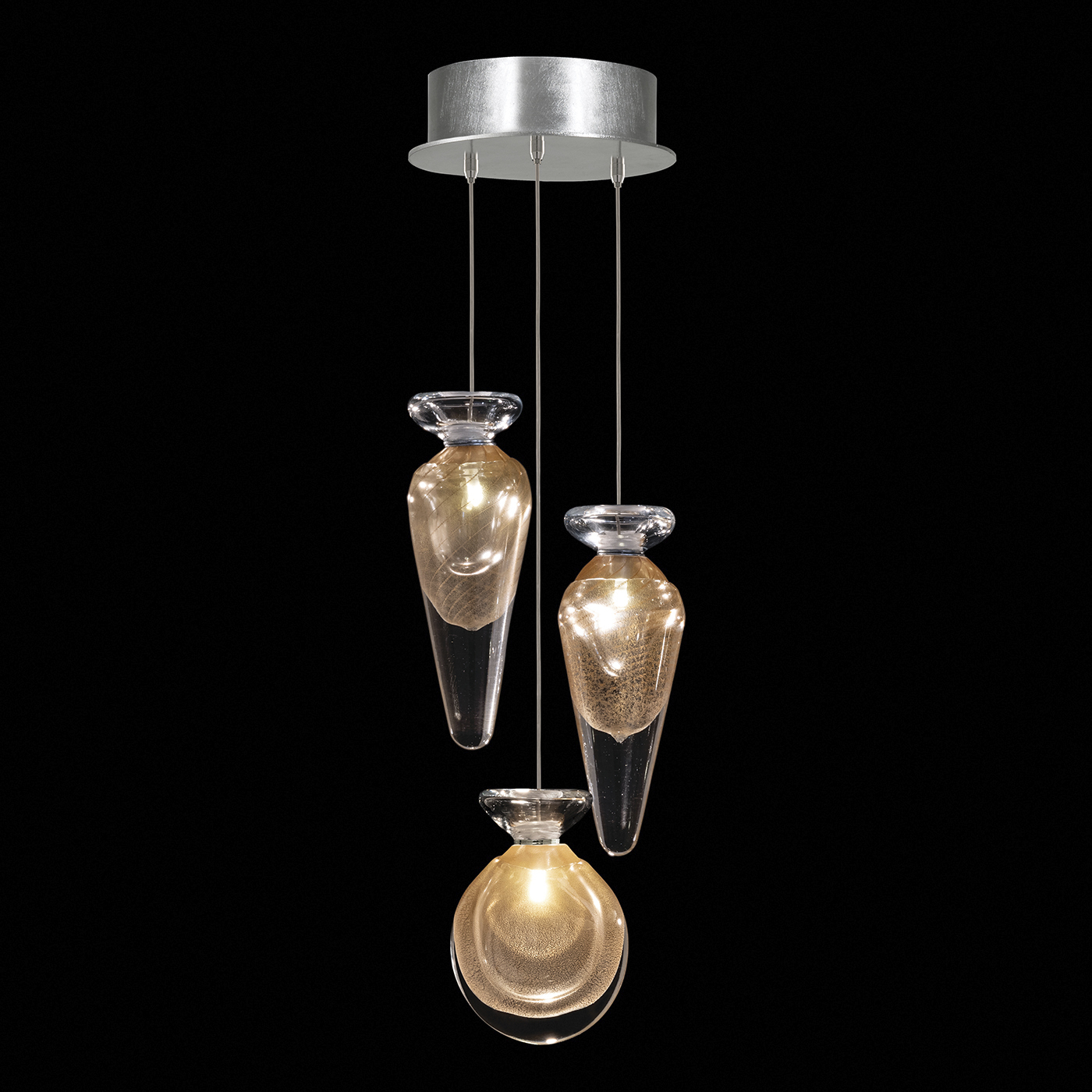Essence 3 Light 8.5 inch Silver Pendant Ceiling Light