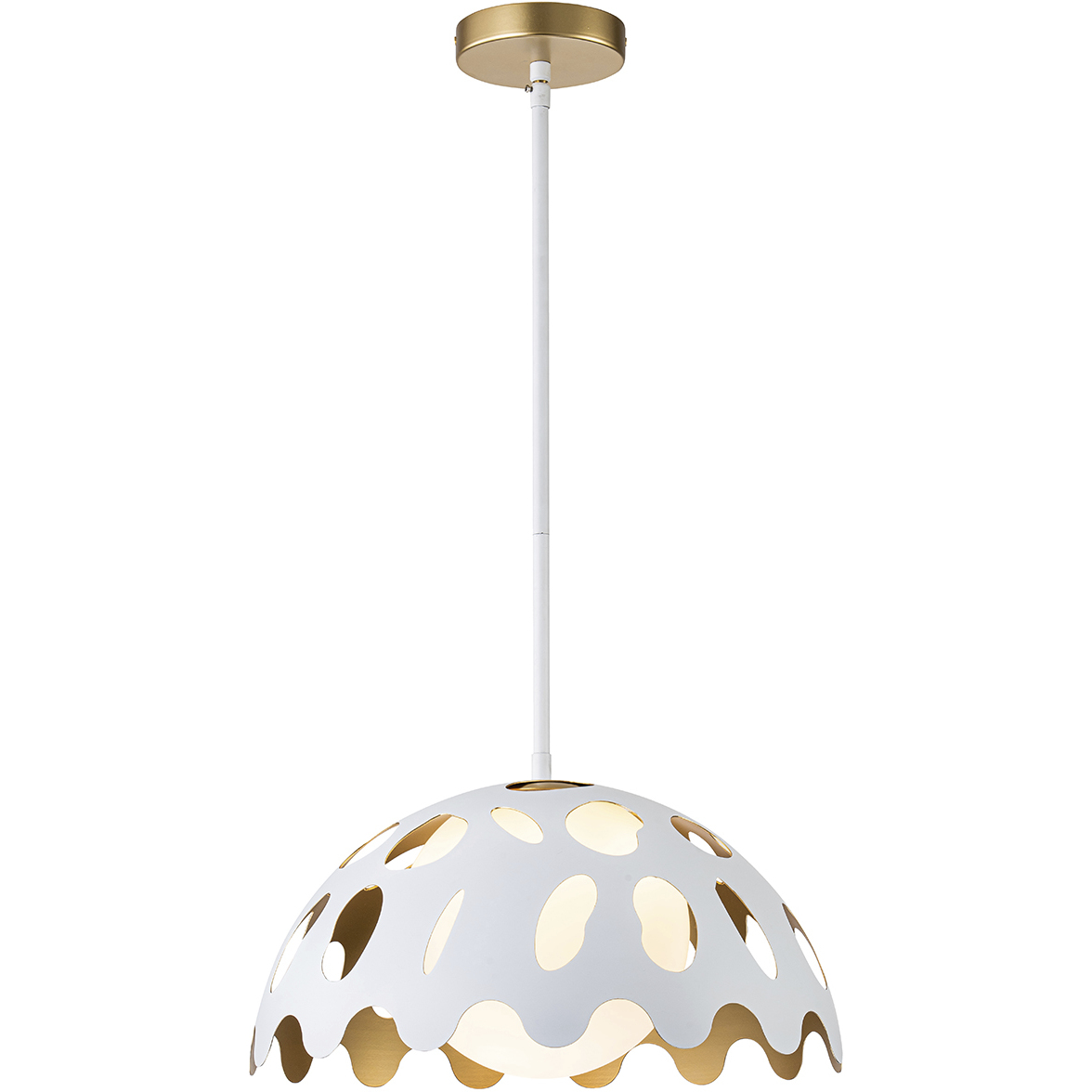 Pebbles 1 Light 15 inch White Pendant Ceiling Light