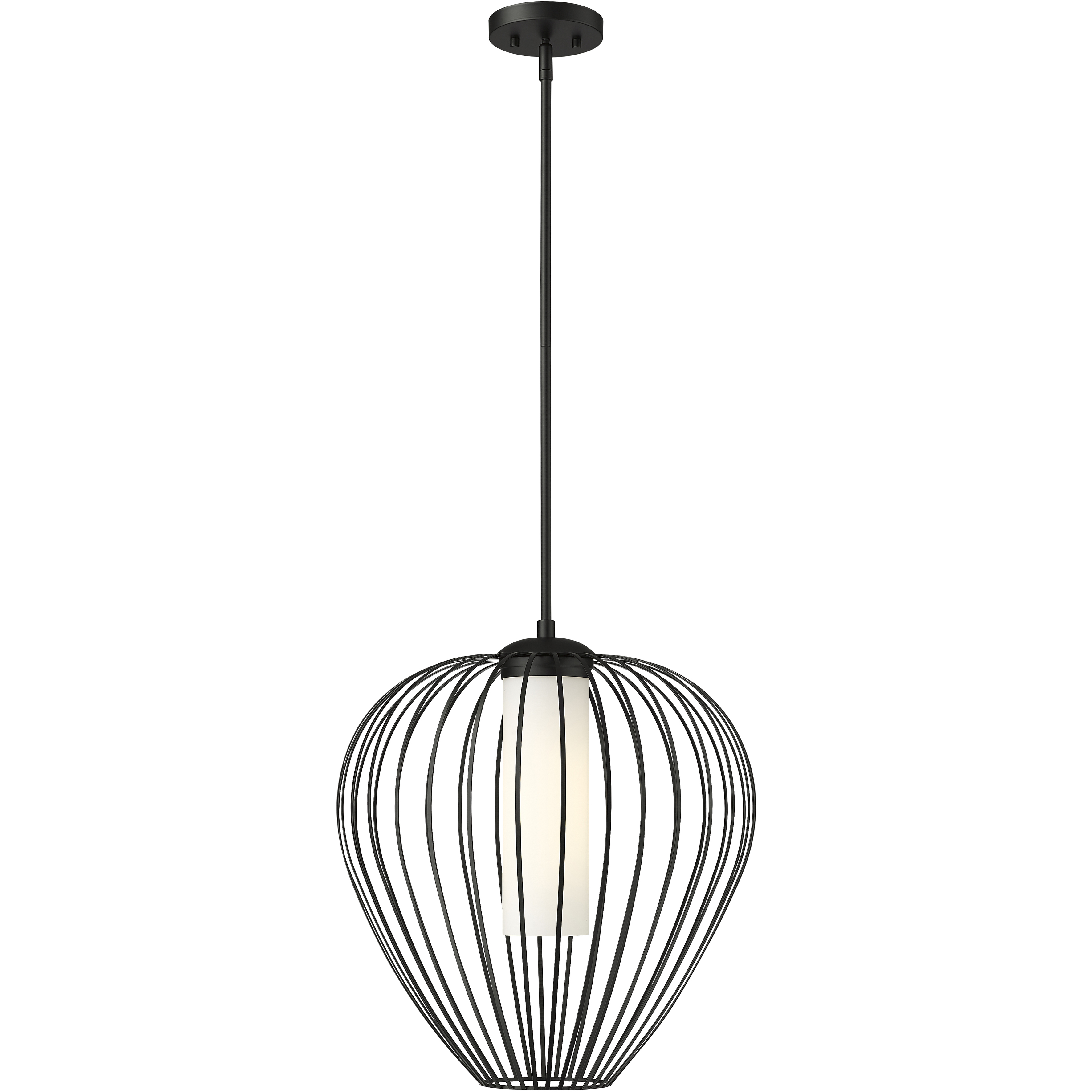 Savanti 1 Light 18 inch Matte Black Pendant Ceiling Light