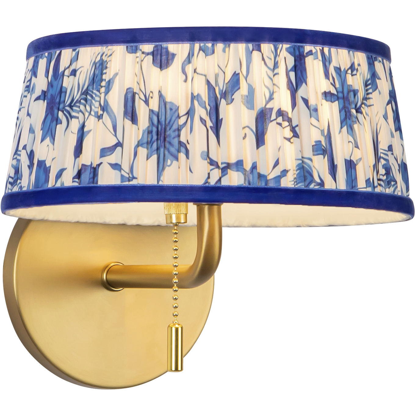 Alora Mood Scout 2 Light 8.13 inch Brushed Gold and Blue Linen Wall/Vanity Light Wall Light