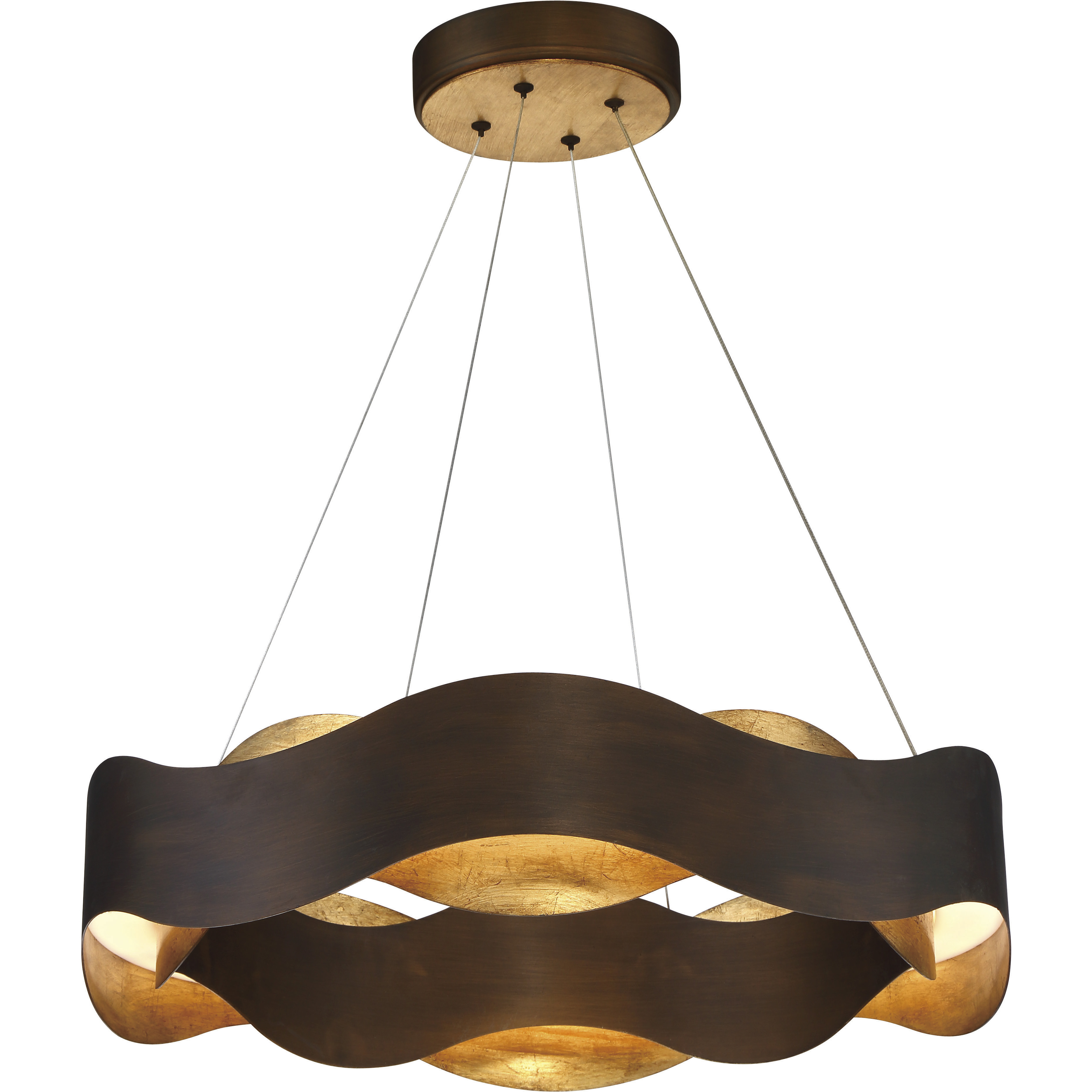 Vaughan LED 24 inch Bronze and Gold Pendant Ceiling Light, Medium