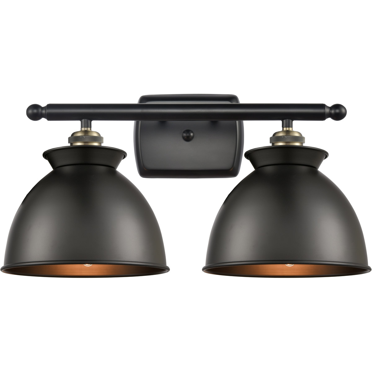 Ballston Adirondack LED 18 inch Polished Chrome Bath Vanity Light Wall Light in Matte Black, Ballston