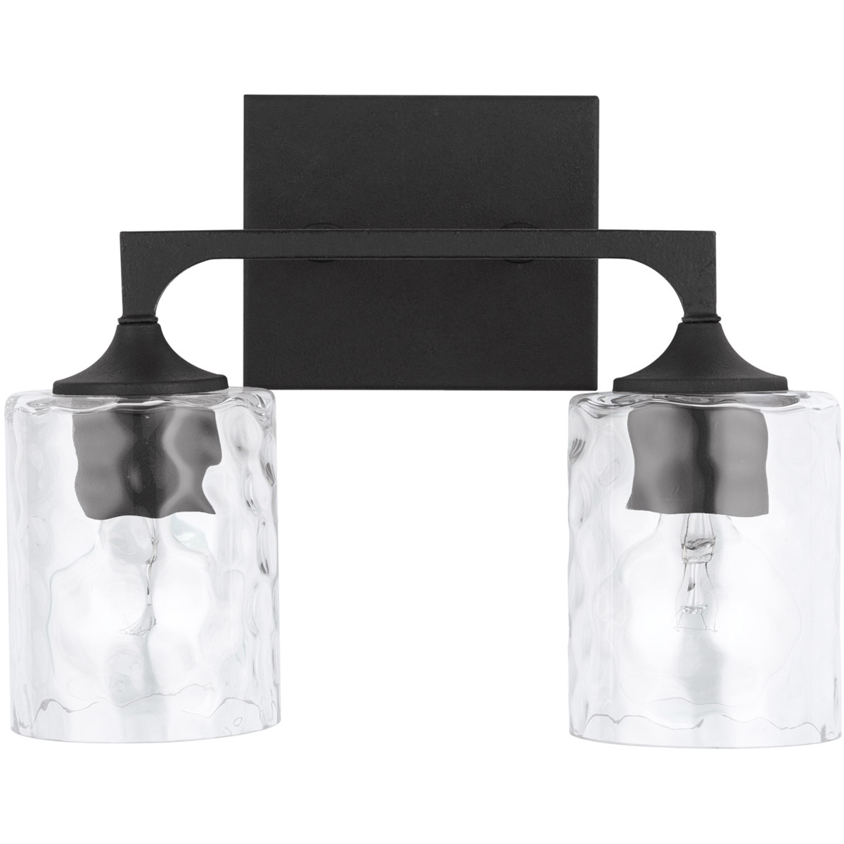 Clint 2 Light 14 inch Black Iron Vanity Light Wall Light