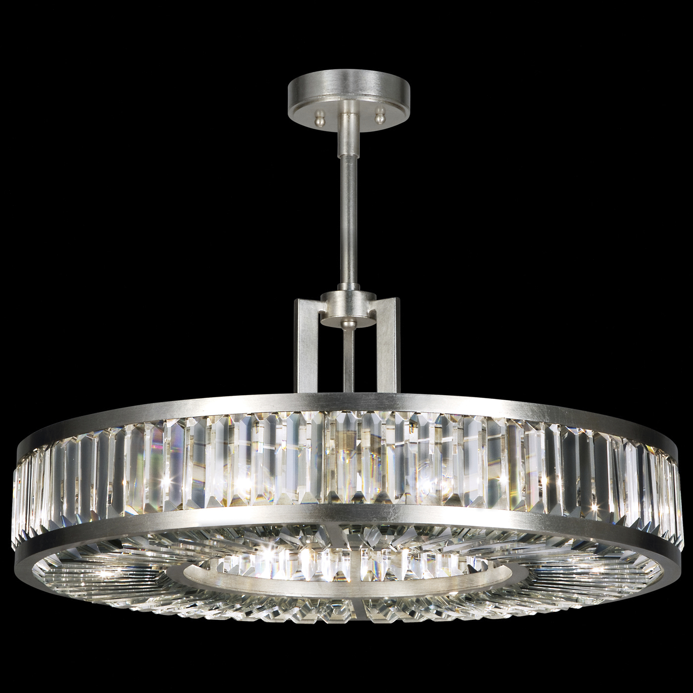 Crystal Enchantment 6 Light 29 inch Silver Pendant Ceiling Light