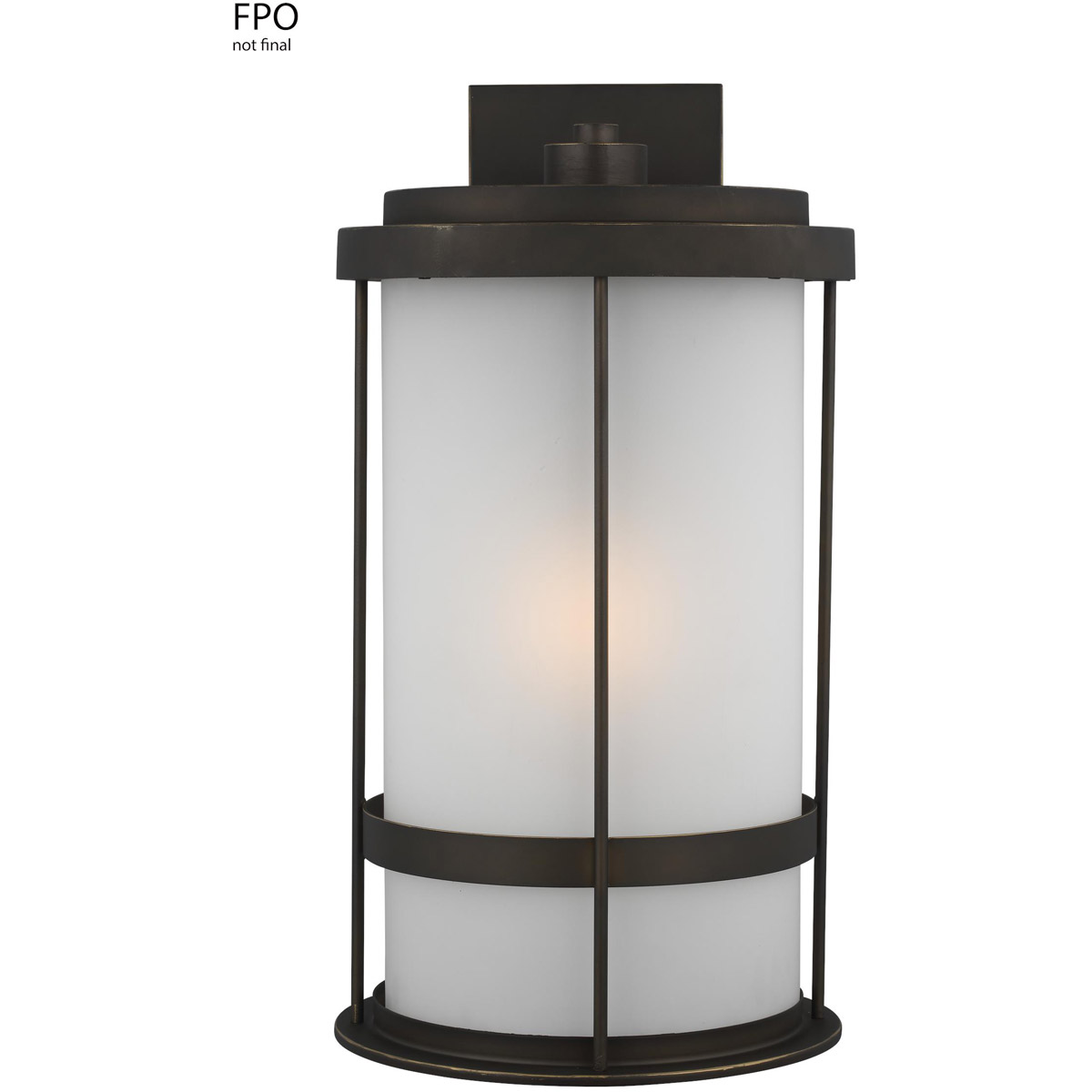 Wilburn 1 Light 24 inch Antique Bronze Outdoor Wall Lantern, Extra Large