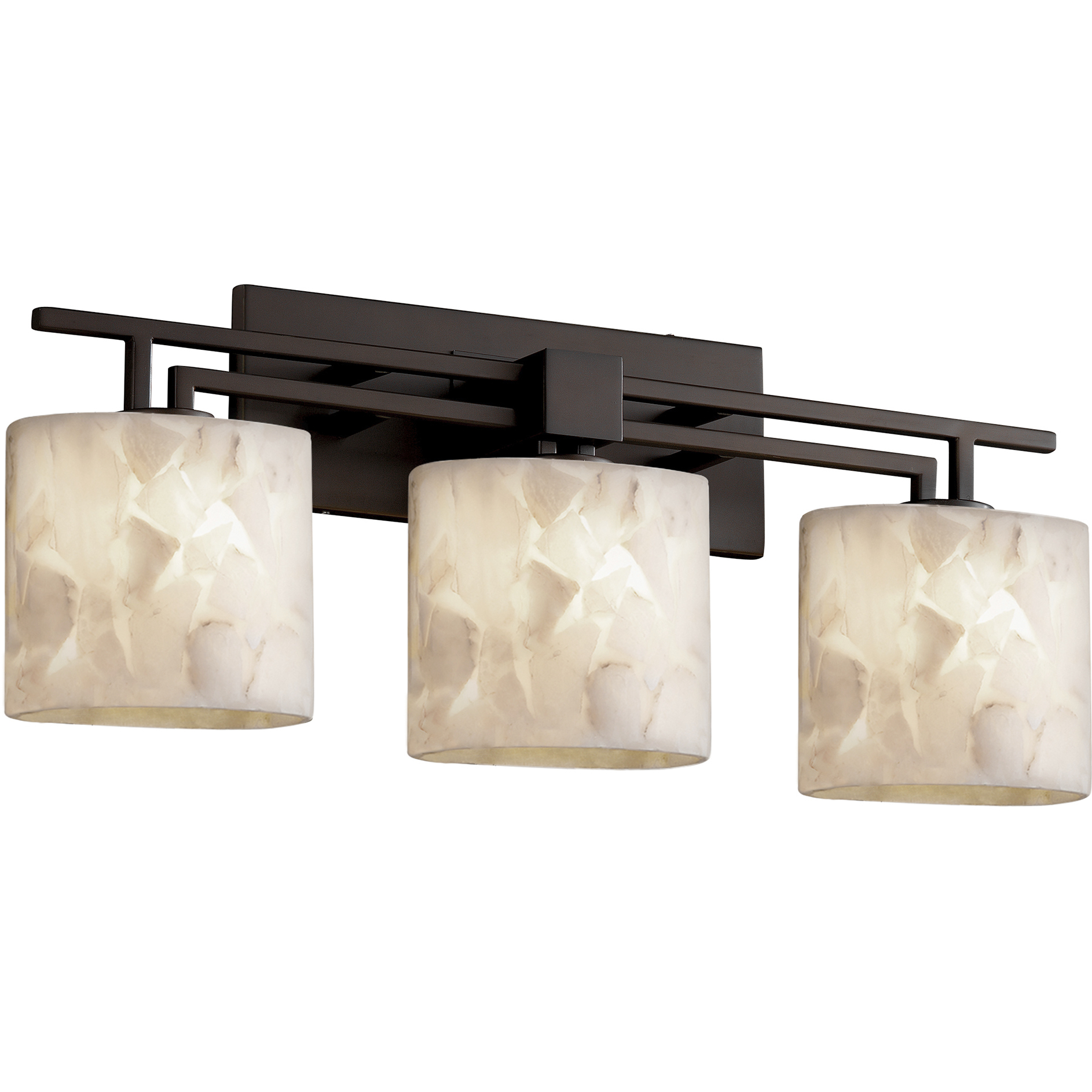 Alabaster Rocks LED 26 inch Polished Chrome Bath Bar Wall Light in 2100 Lm LED, Round Flared, Aero