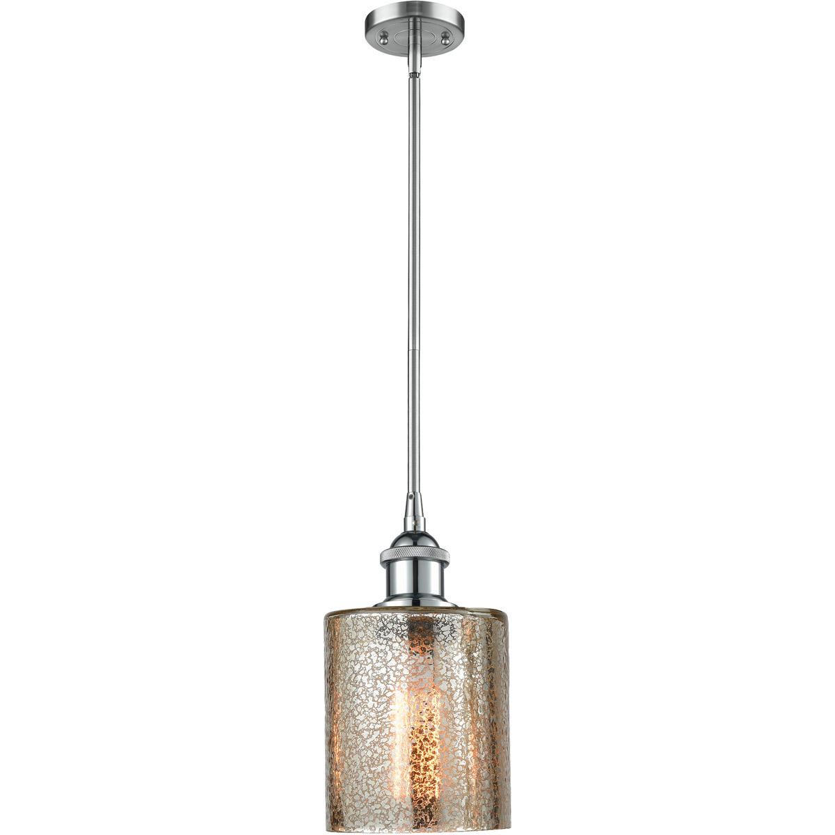Ballston Cobbleskill 1 Light 5 inch Polished Chrome Pendant Ceiling Light in Mercury Glass, Ballston