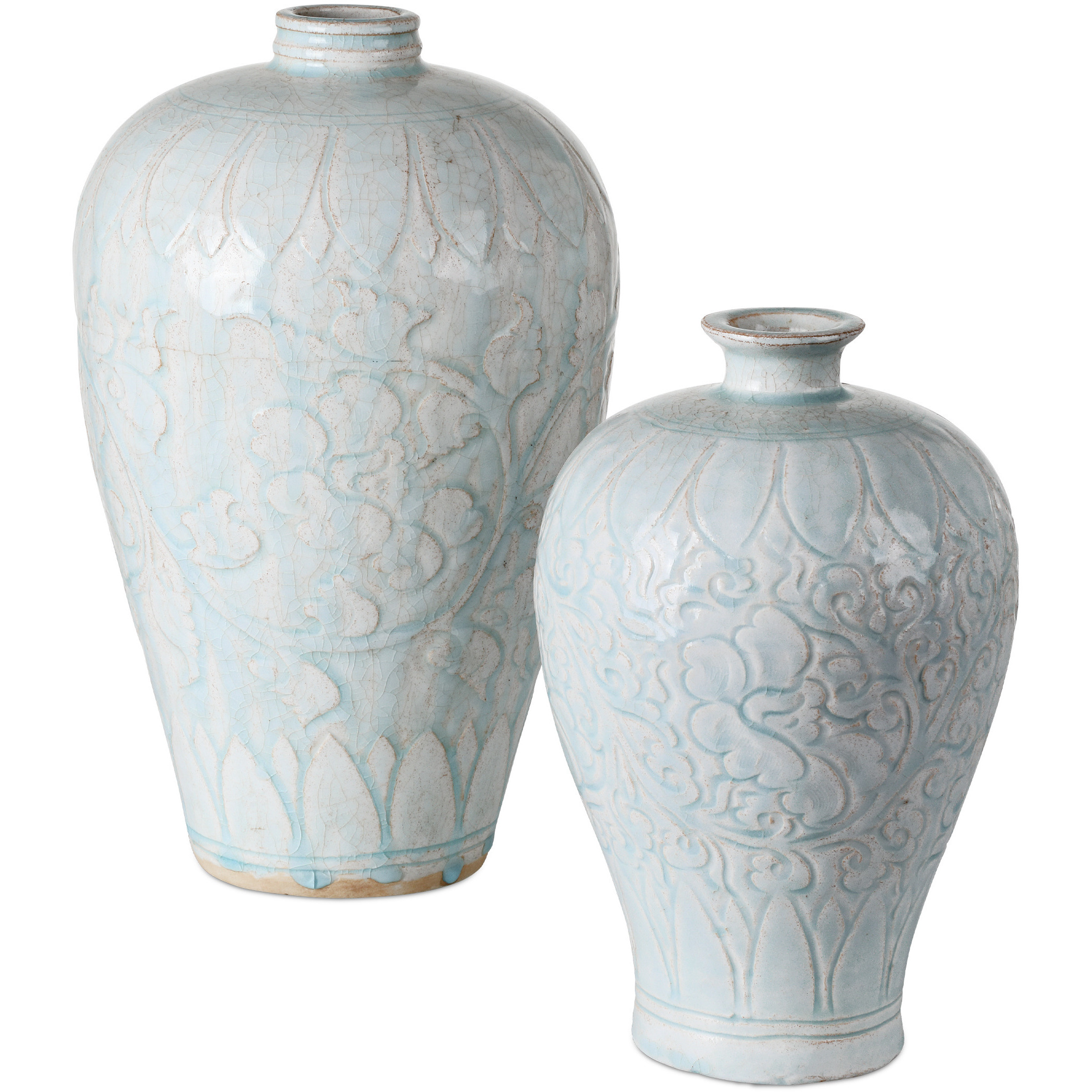 Nanjing 9.25 X 6 inch Vases, Set of 2