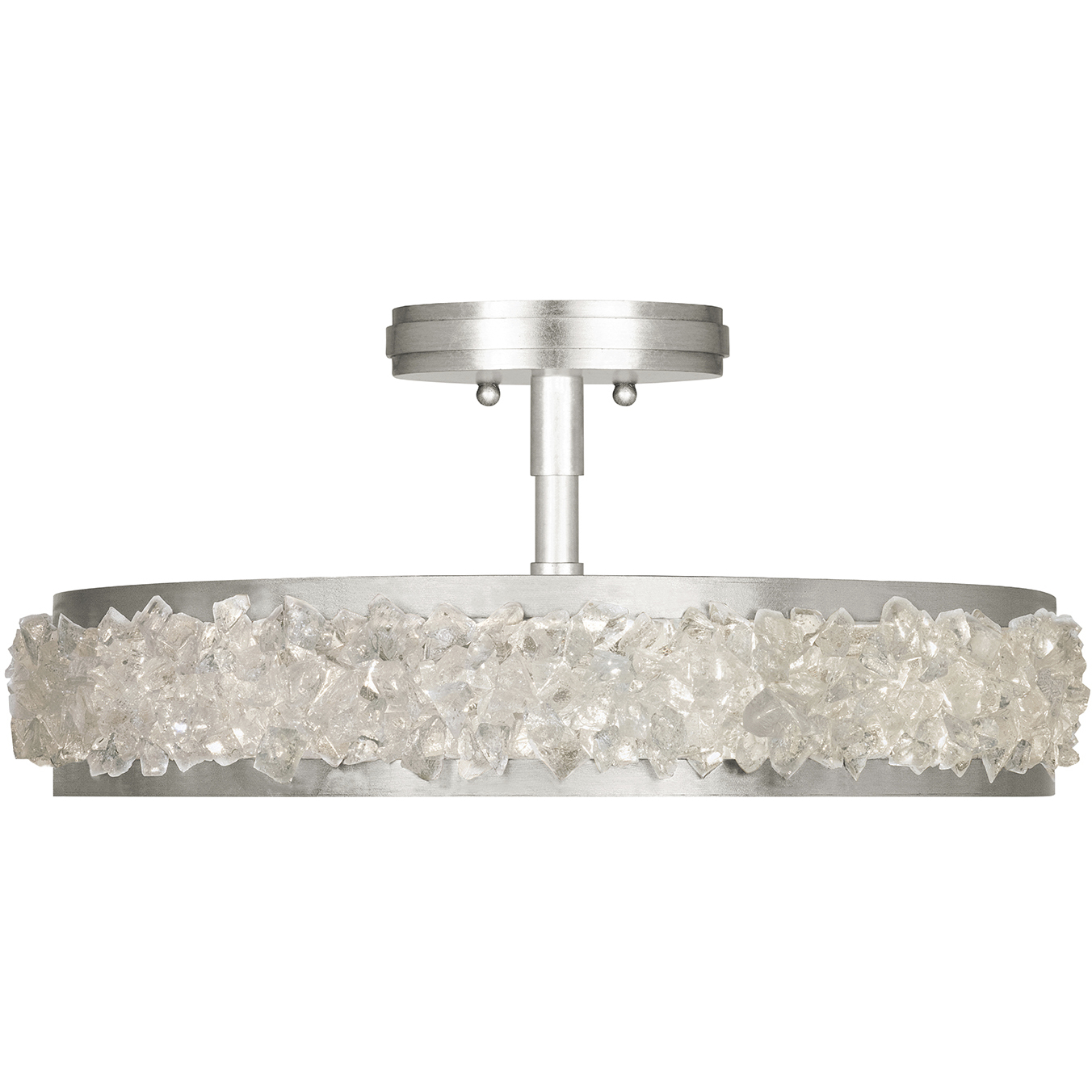 Arctic Halo 3 Light 23 inch Silver Semi-Flush Mount Ceiling Light