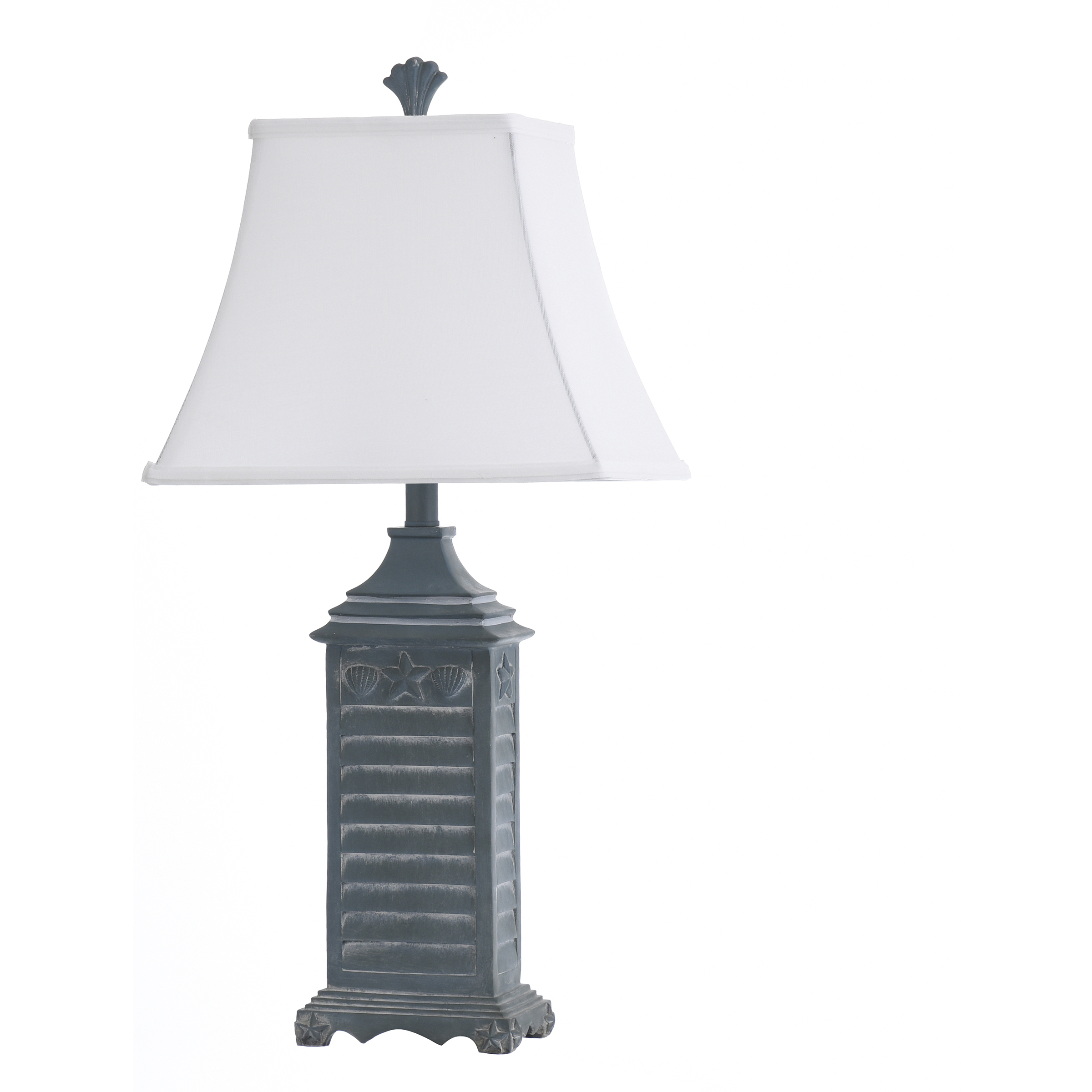 Longboat Key Shutter 28 inch 60.00 watt Stormy Deep Blue Table Lamp Portable Light