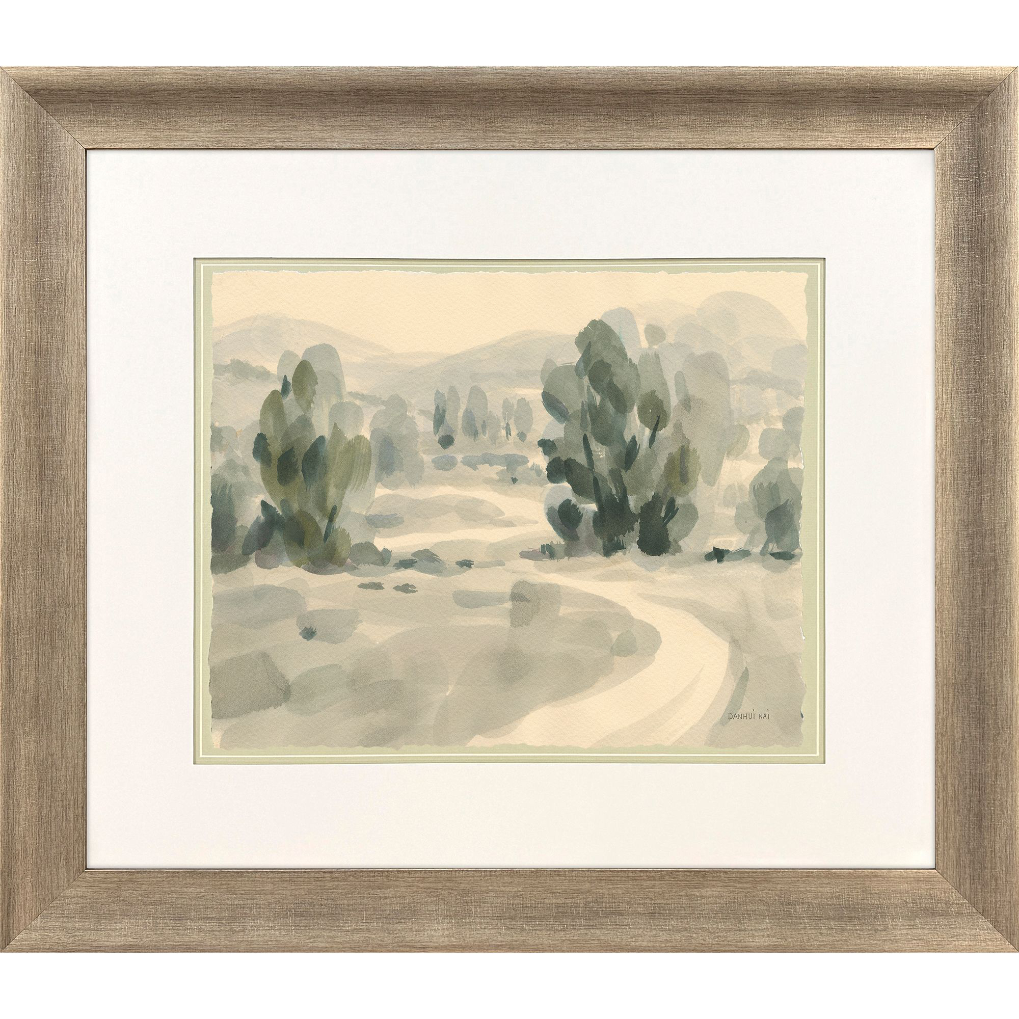 Tranquil Trails II Green and Yellow Framed Art, Propac