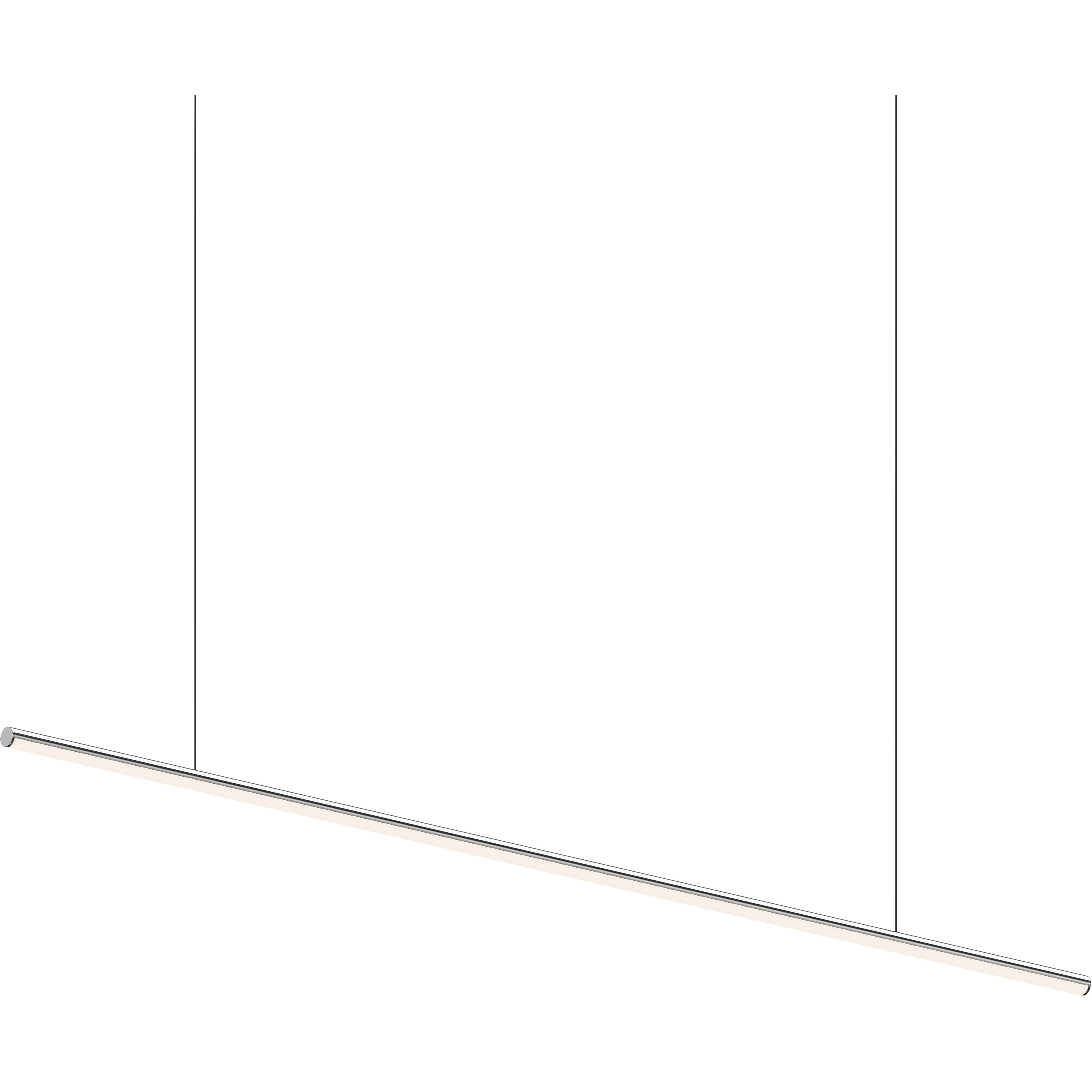 Fino LED 58 inch Polished Chrome Linear Pendant Ceiling Light in 3000K