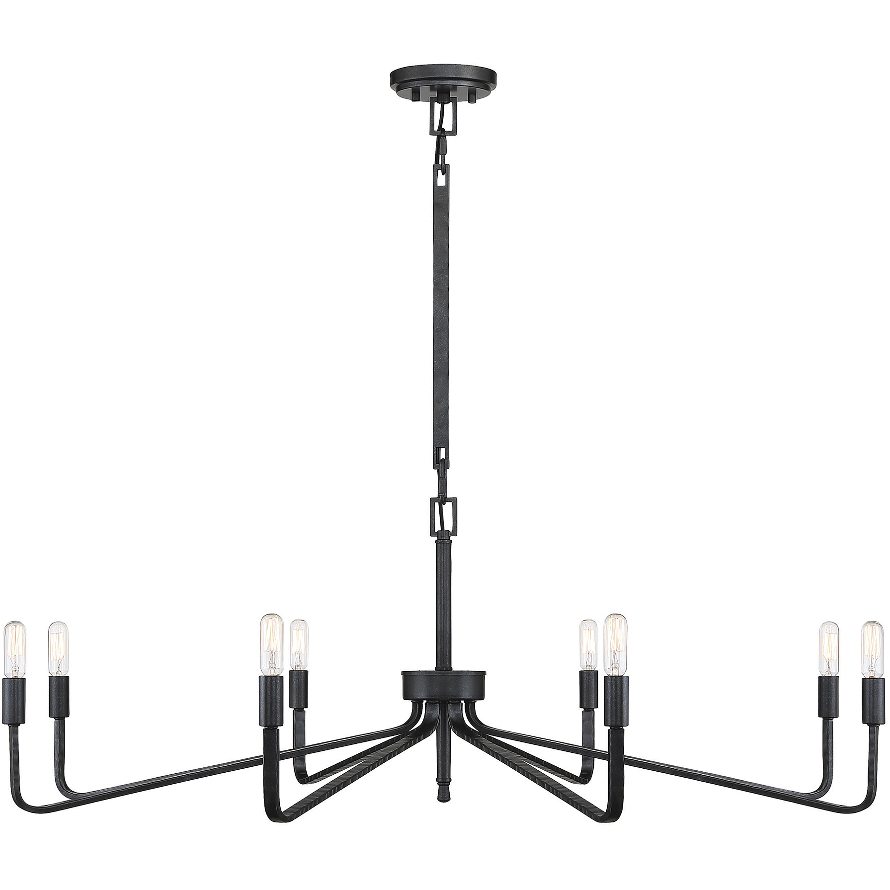 Salem 8 Light 40 inch Forged Iron Chandelier Ceiling Light