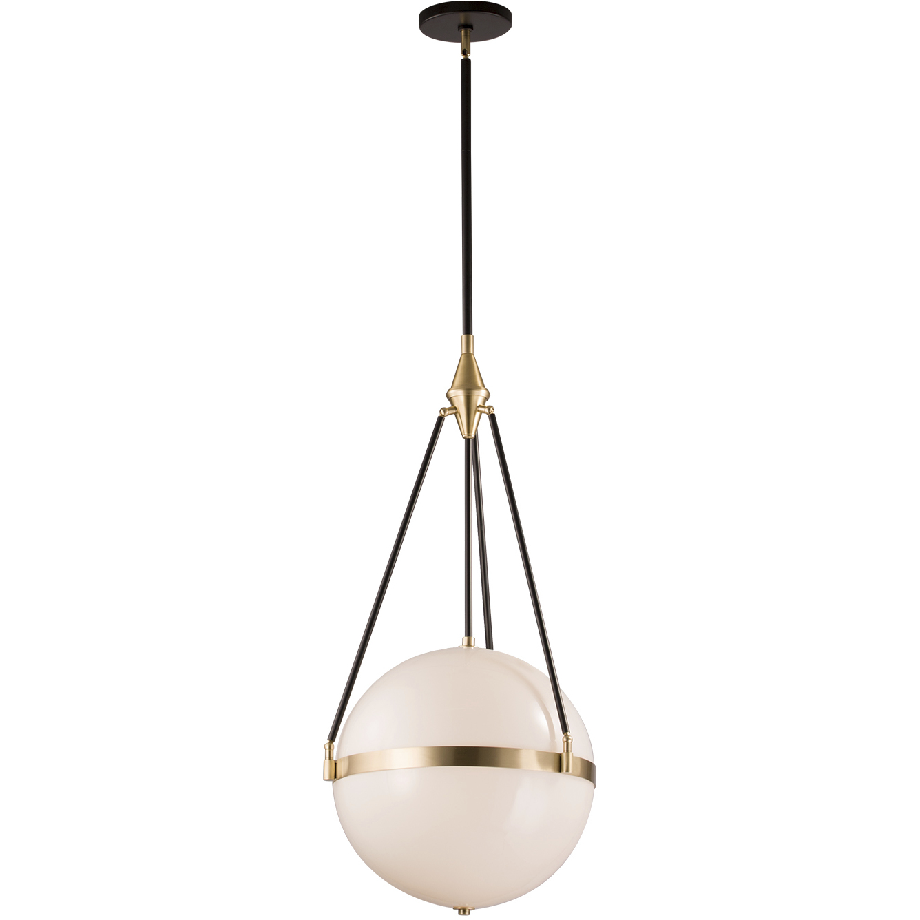 Harmony 4 Light 17.5 inch Natural Brass Down Pendant Ceiling Light in Opal Glass