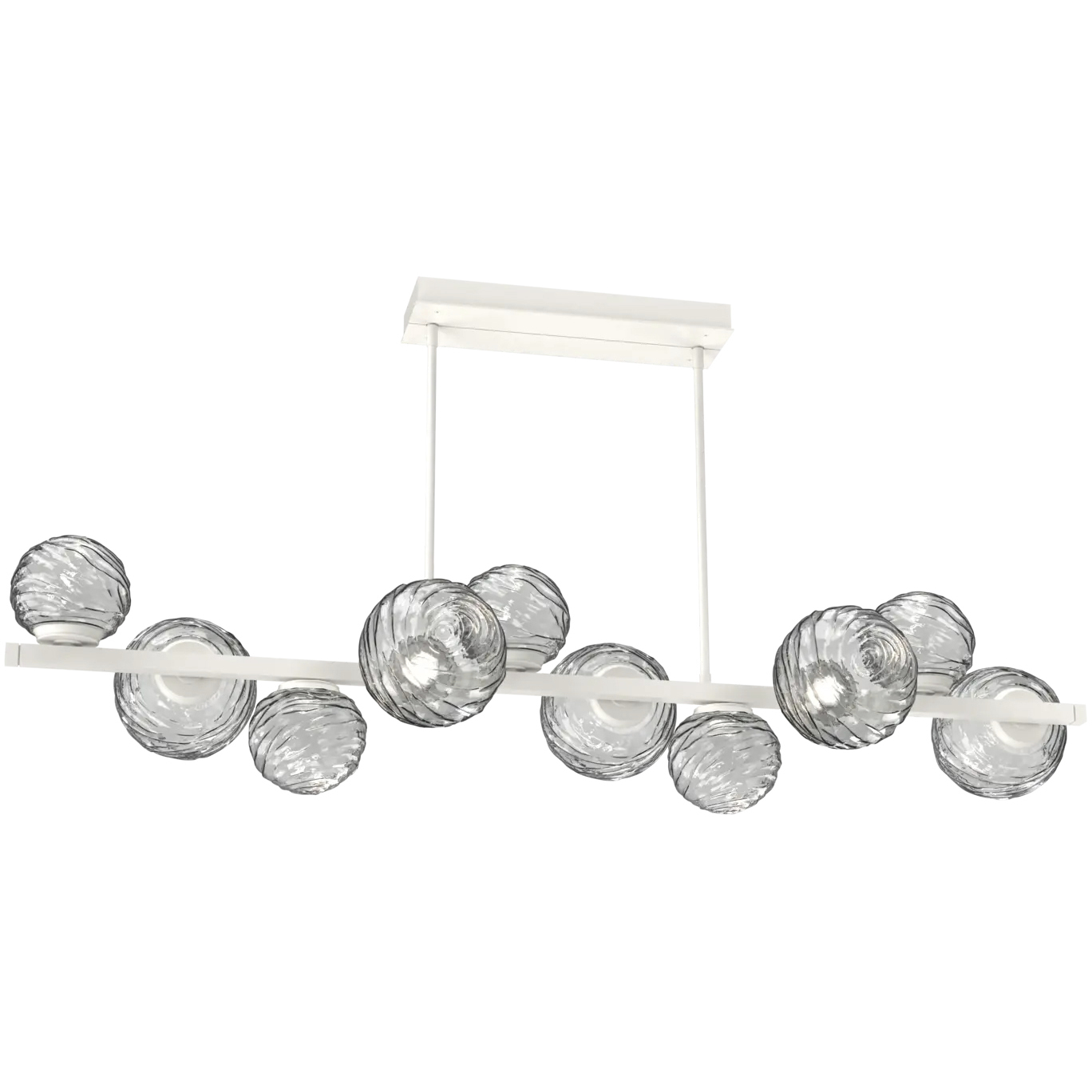 Gaia LED 58.7 inch Salt White Chandelier Ceiling Light, Twisted Branch