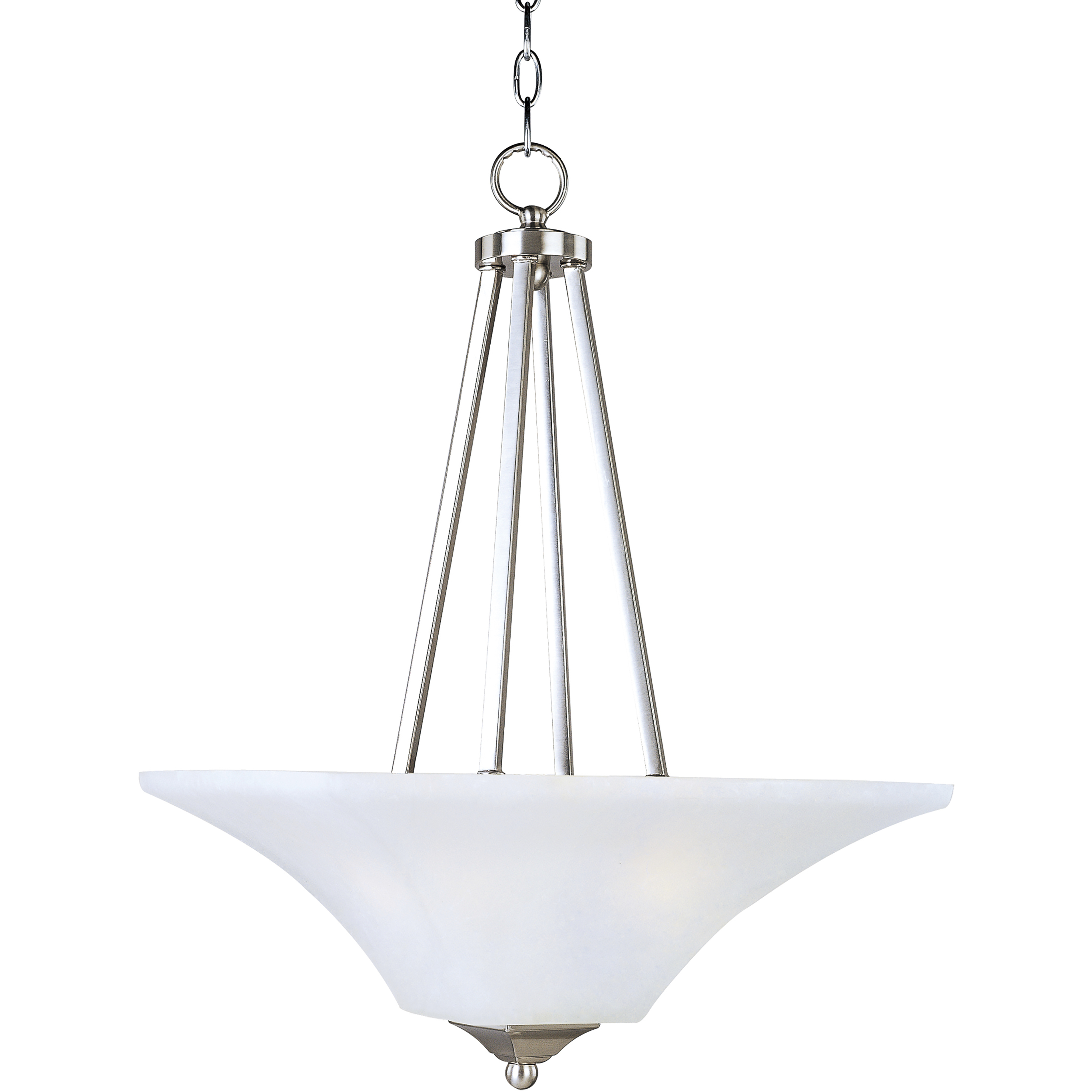 Aurora 2 Light 16 inch Satin Nickel Invert Bowl Pendant Ceiling Light
