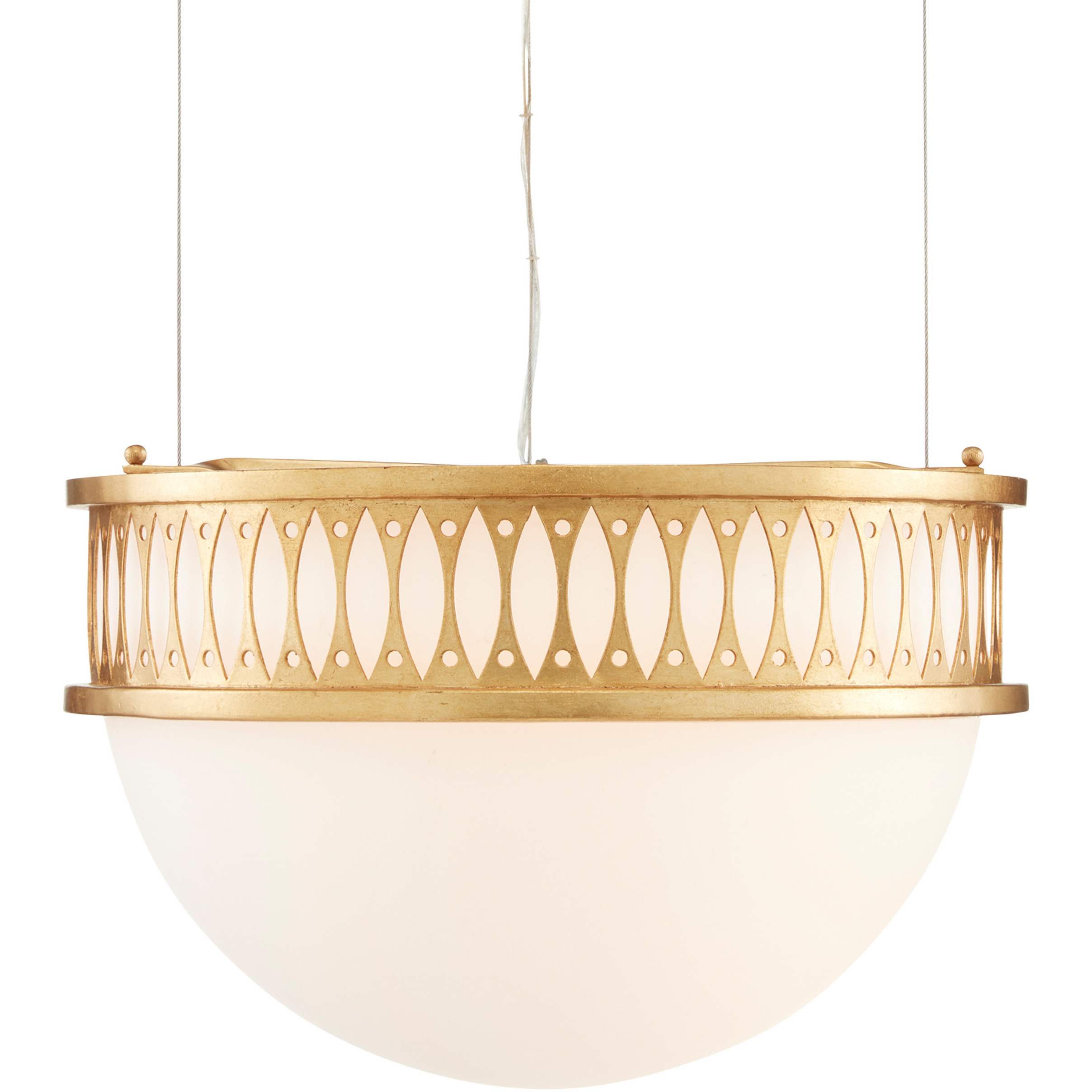 Lola 1 Light 16.25 inch Contemporary Gold Leaf Pendant Ceiling Light, Bunny Williams Collection
