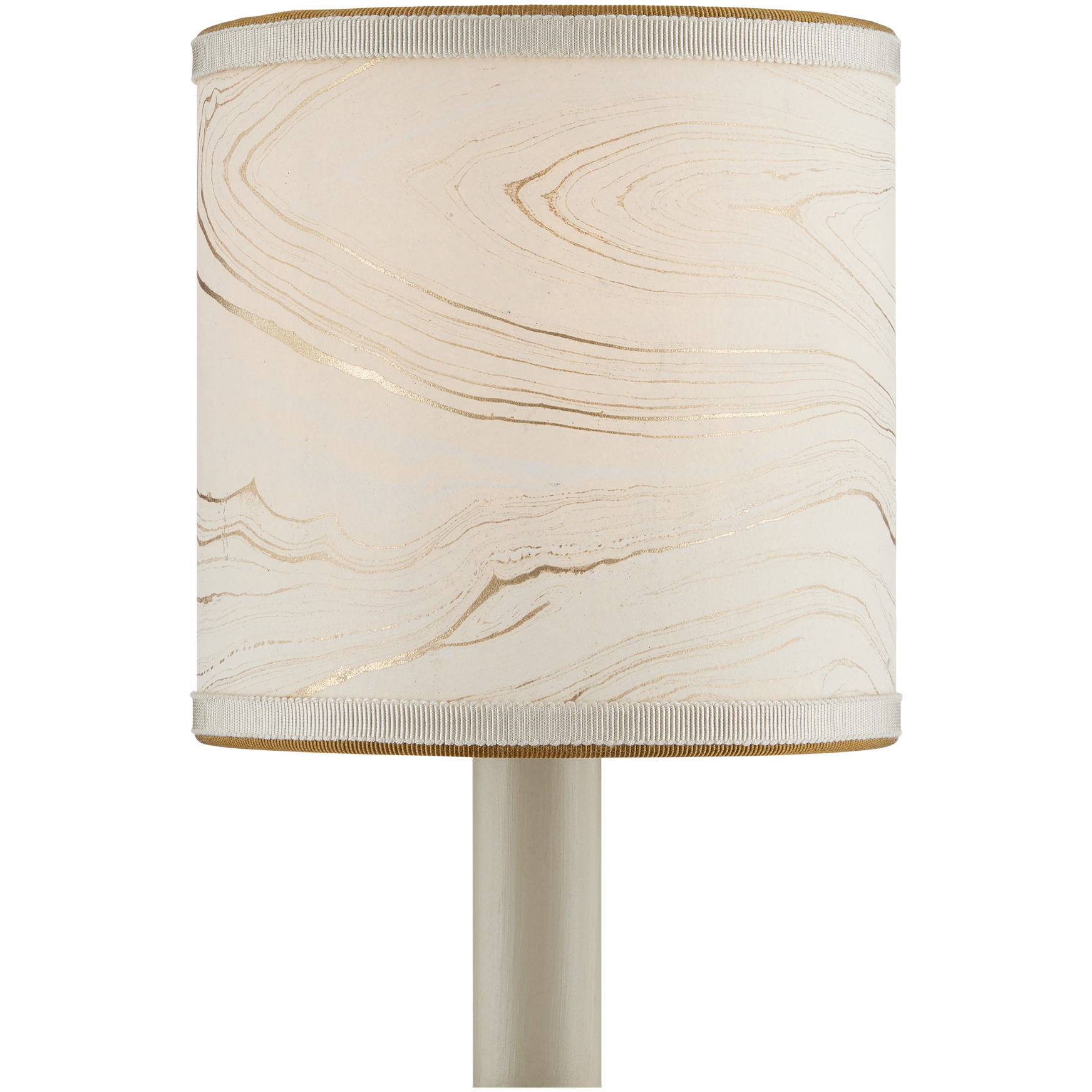 Marble Paper Cream and Gold 5 inch Drum Chandelier Shade
