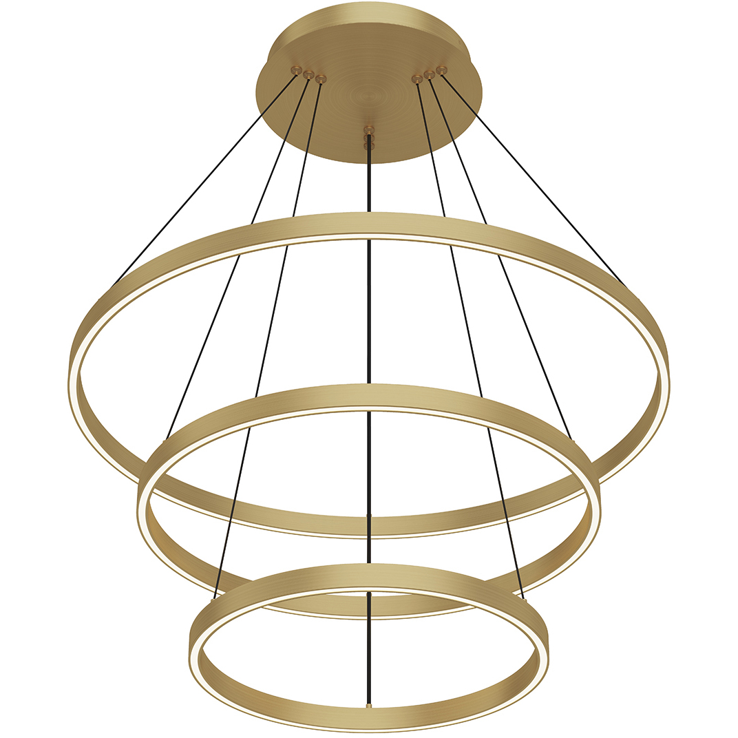 Cerchio LED 31.5 inch Brushed Gold Chandelier Ceiling Light