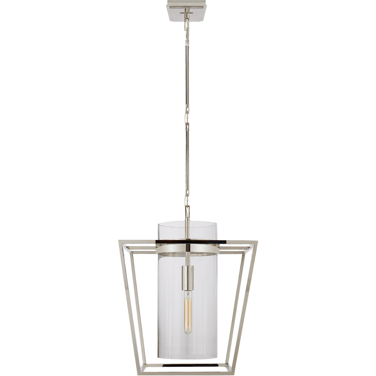 Ian K. Fowler Presidio 1 Light 18 inch Polished Nickel Lantern Pendant Ceiling Light, Small