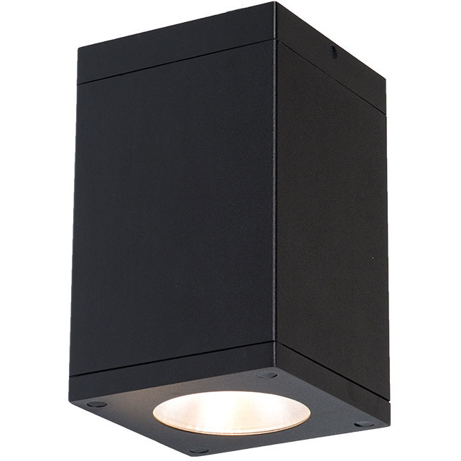 Cube Arch LED 5.5 inch Black Outdoor Flush in Spot, 85, 3500K