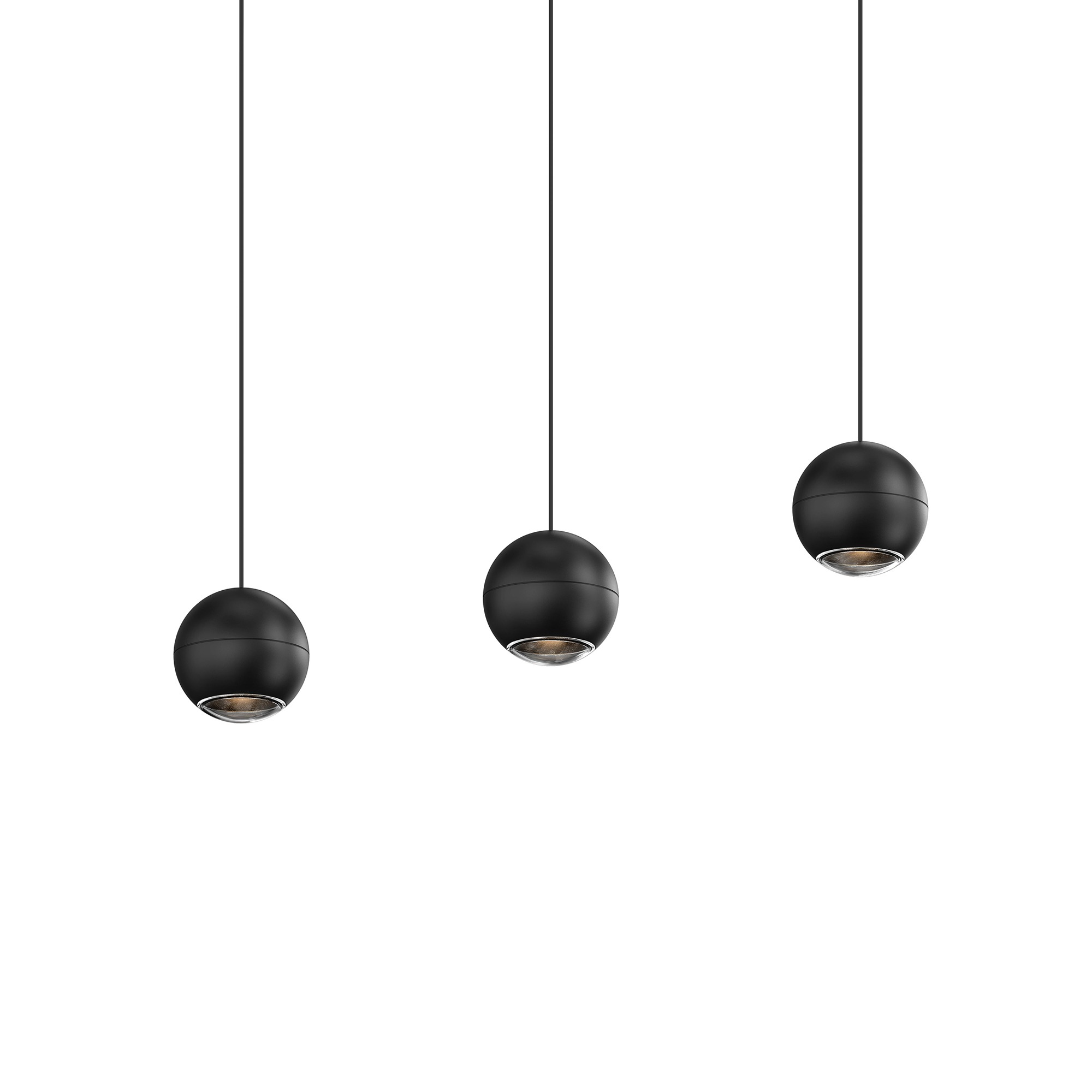 Hemisphere LED 10.75 inch Textured Black Pendant Ceiling Light