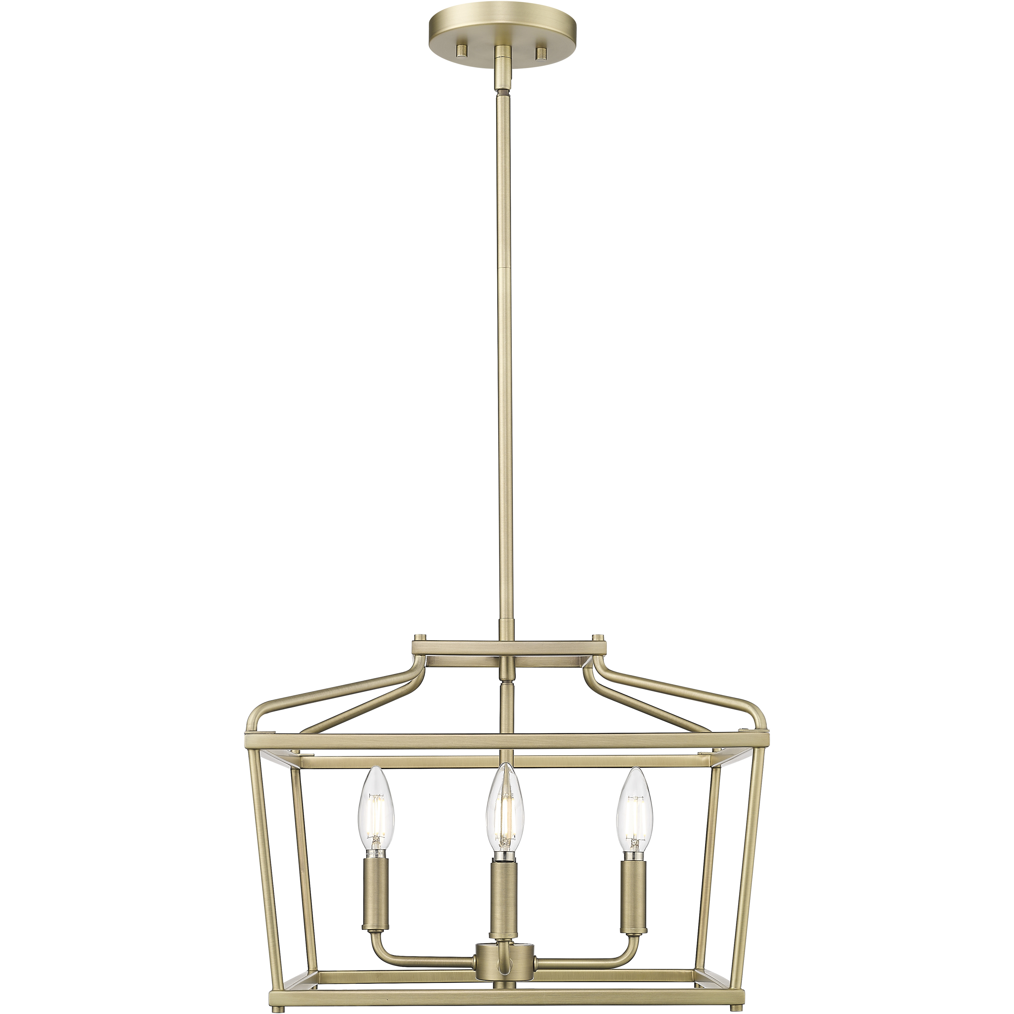Nellita 4 Light 16 inch Vintage Brass Pendant Ceiling Light