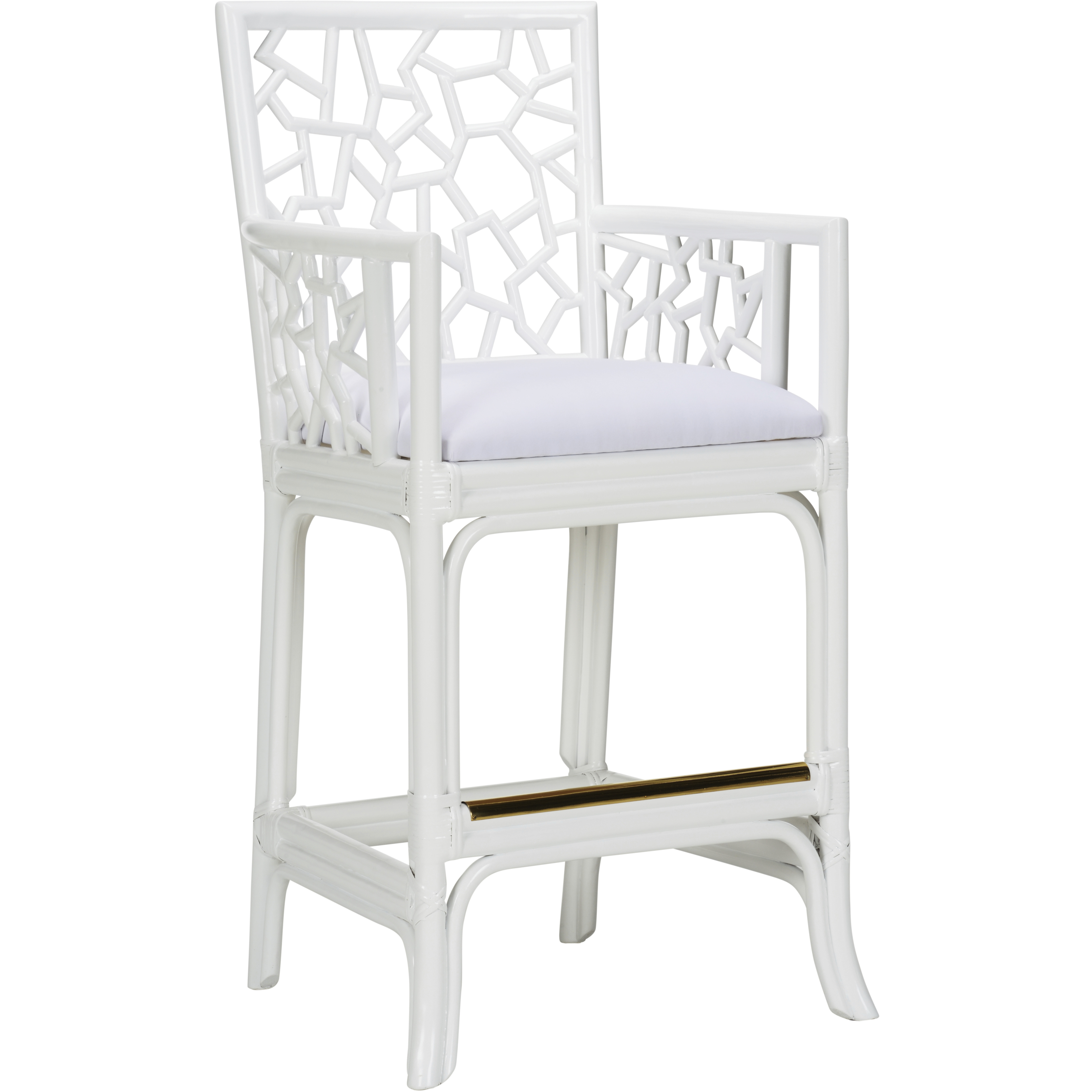 Catania 47 inch White/Cream Stool