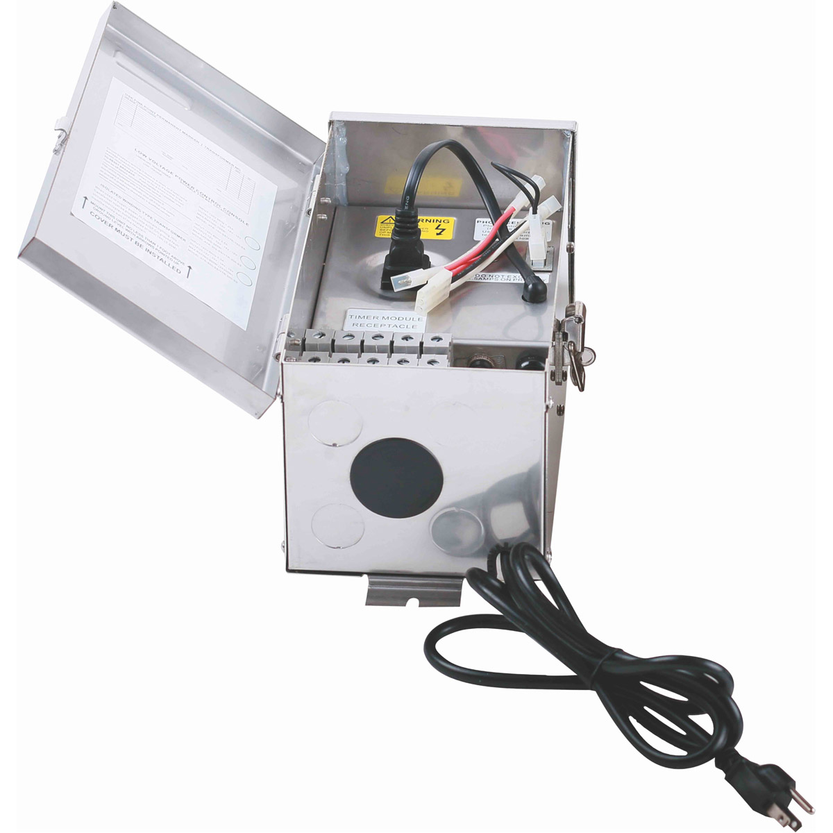 Signature 120V 150 watt Stainless Steel Landscape Transformer, 12V-15V Multi-Tap Outputs