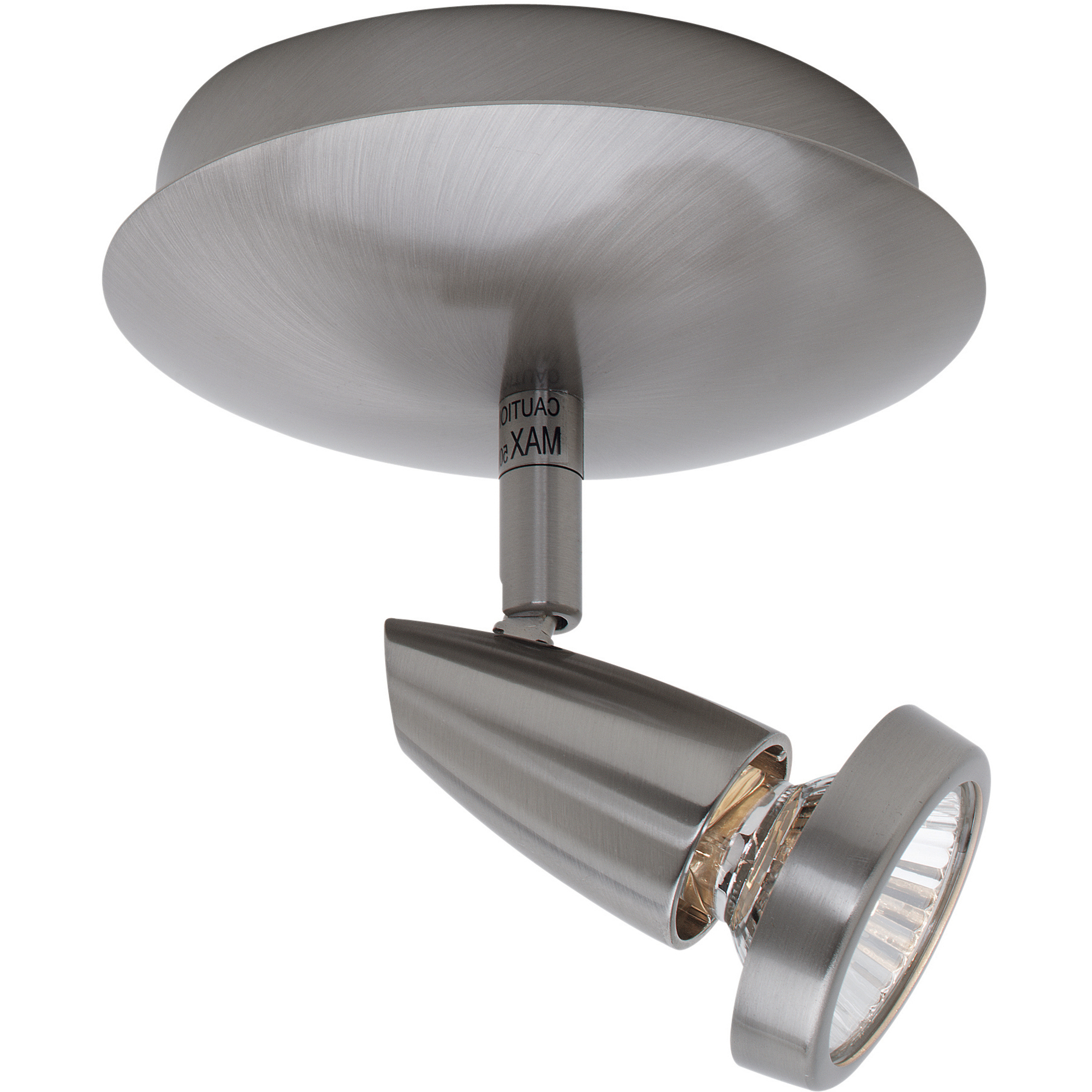 Mirage 1 Light 6 inch Brushed Steel Flush Mount Ceiling Light