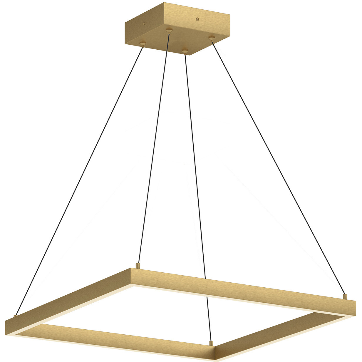 Piazza LED 23.63 inch Brushed Gold Pendant Ceiling Light