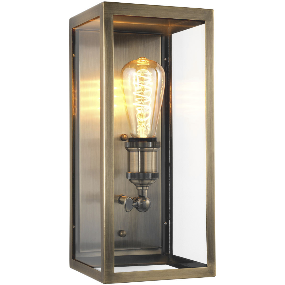 Irving 1 Light 6.3 inch Antique Brass and Clear Glass Wall Lamp Wall Light