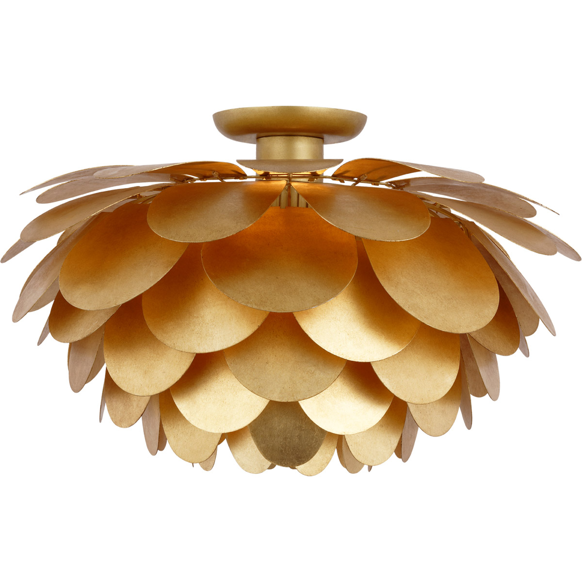 Chapman & Myers Cynara LED 23 inch Gild Flush Mount Ceiling Light, XL