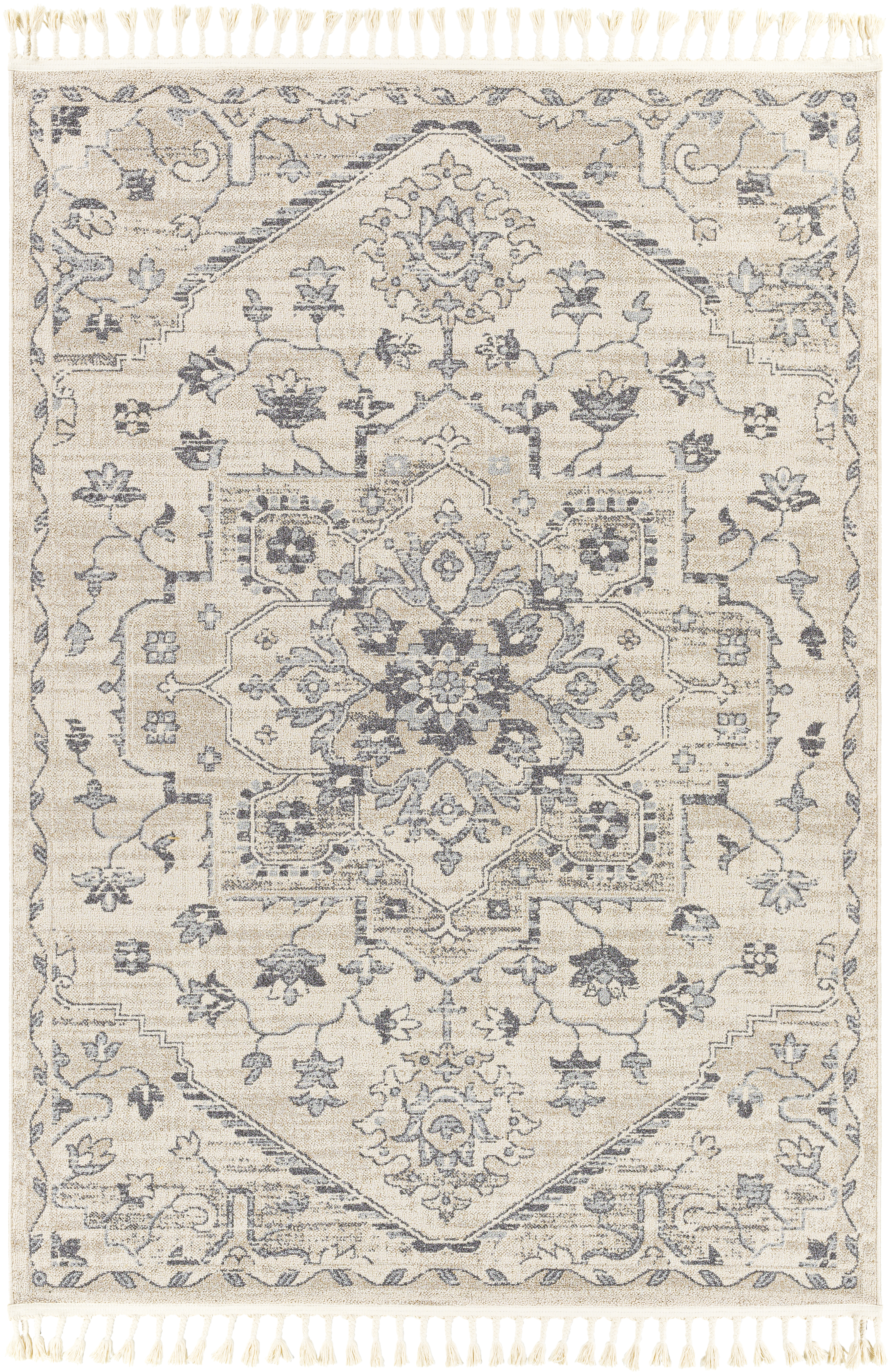 Euphoria 87 X 63 inch Charcoal Rug in 5 x 8, Rectangle