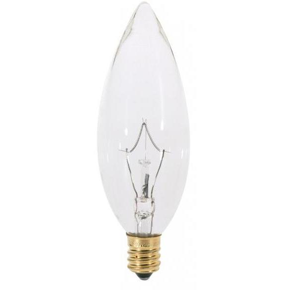 Lumos Incandescent BA9 1/2 Candelabra E12 25 watt 120V 2700K Light Bulb