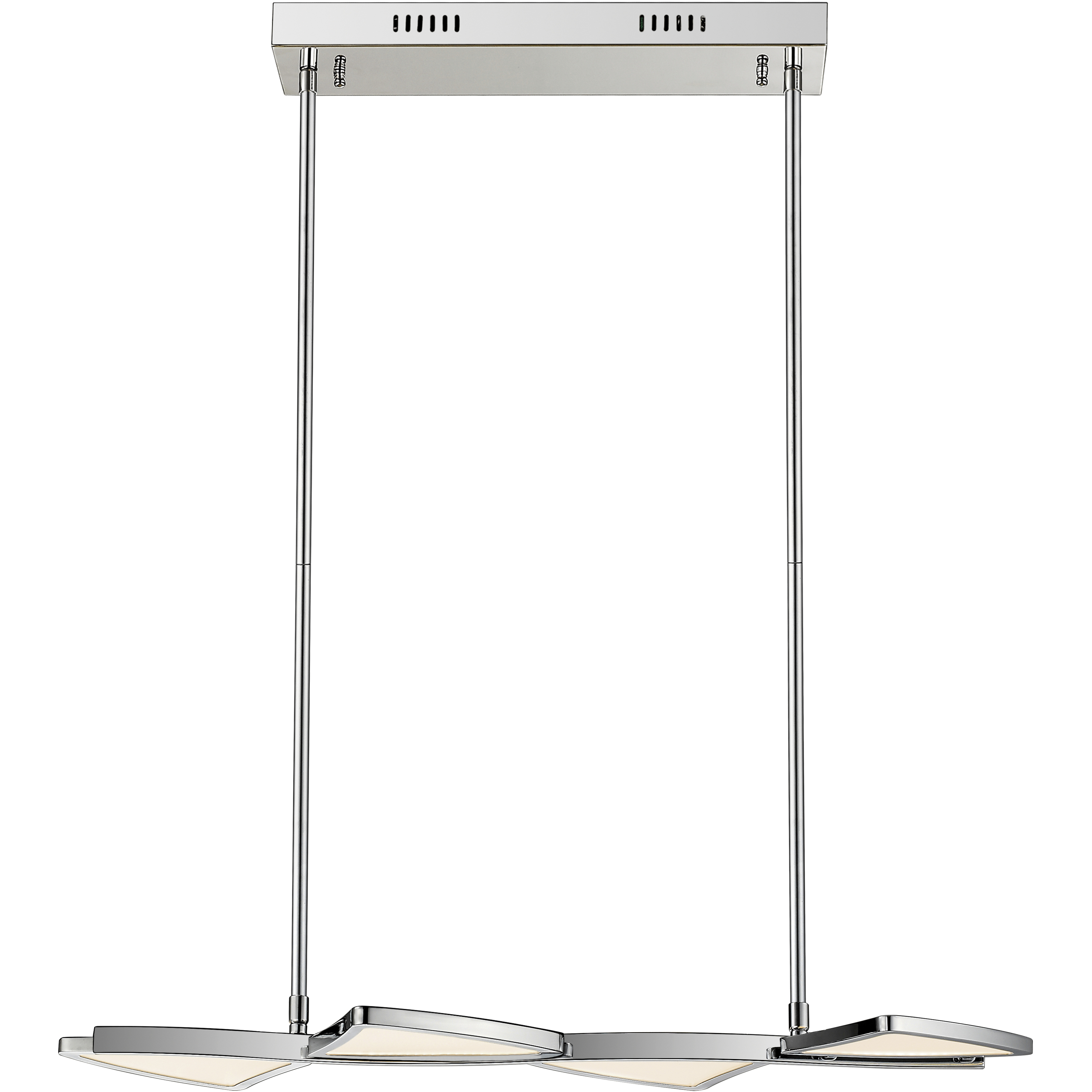 Aeon LED 28 inch Chrome Linear Chandelier Ceiling Light in 6.25