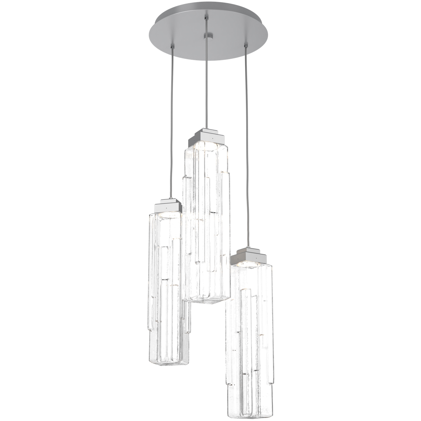 Ledgestone LED 16.5 inch Classic Silver Chandelier Ceiling Light, Round Multi-Port
