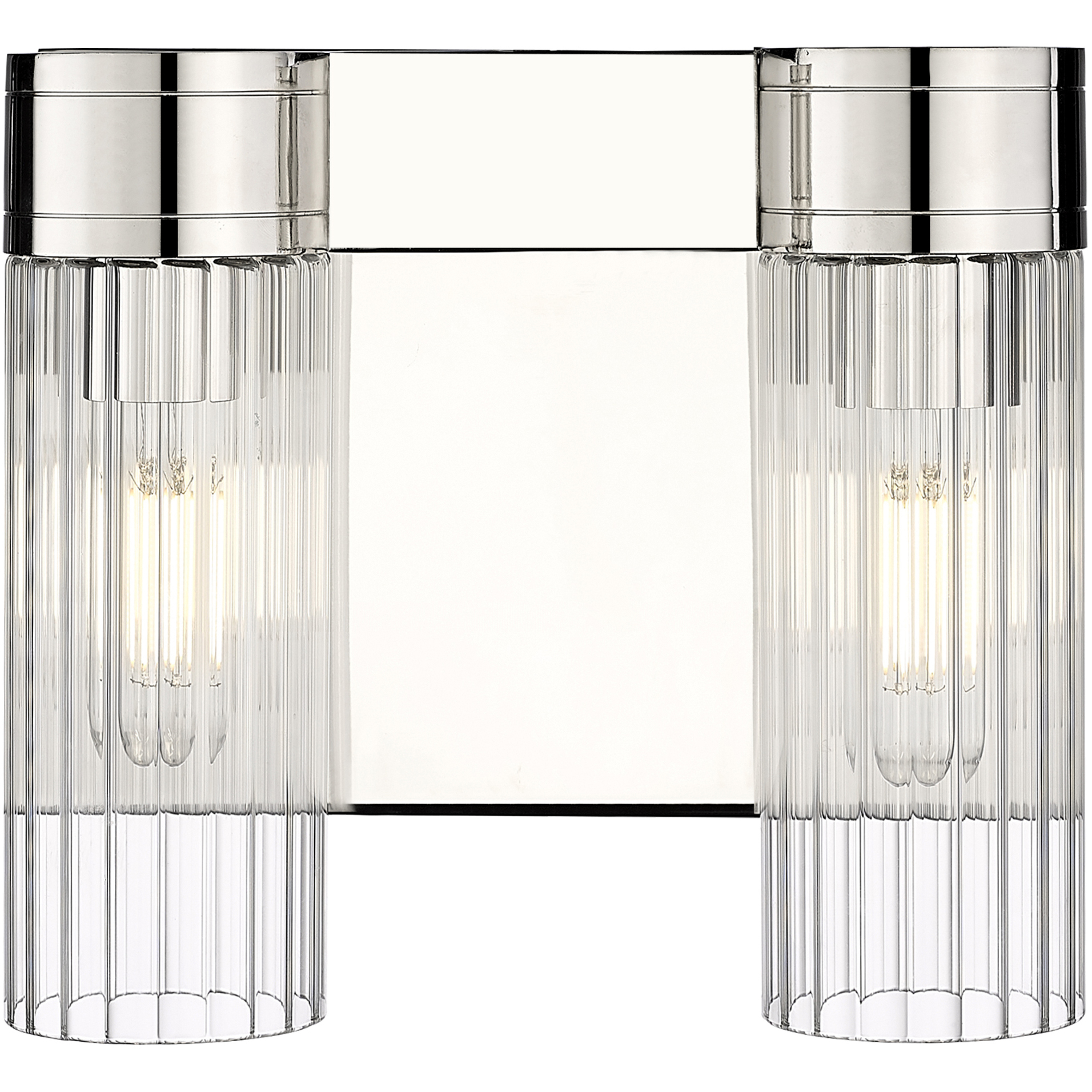 Empire 2 Light 10.5 inch Polished Nickel Sconce Wall Light in Clear Glass