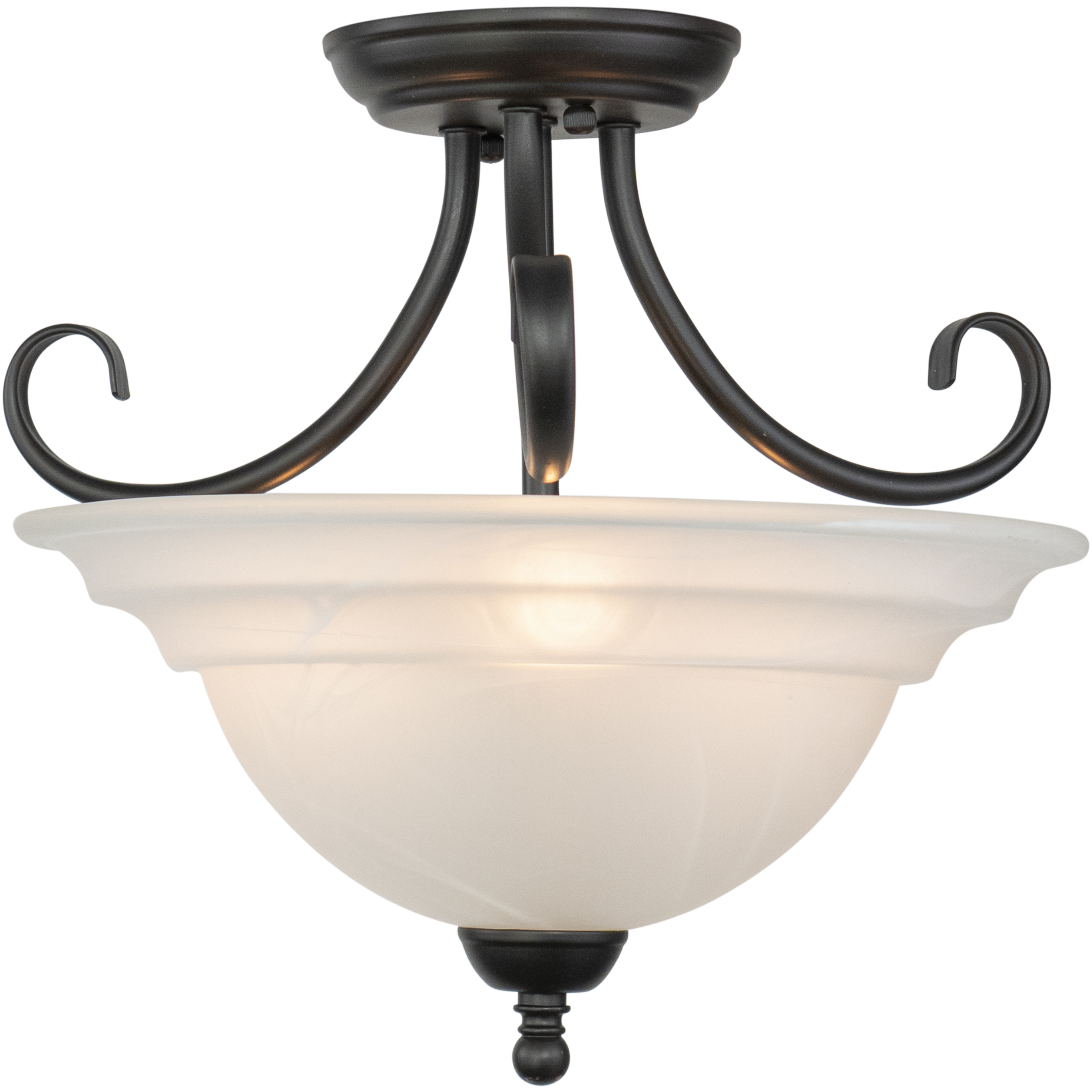 Babylon LED 14 inch Oil Burnished Bronze Semi-Flush Mount Ceiling Light