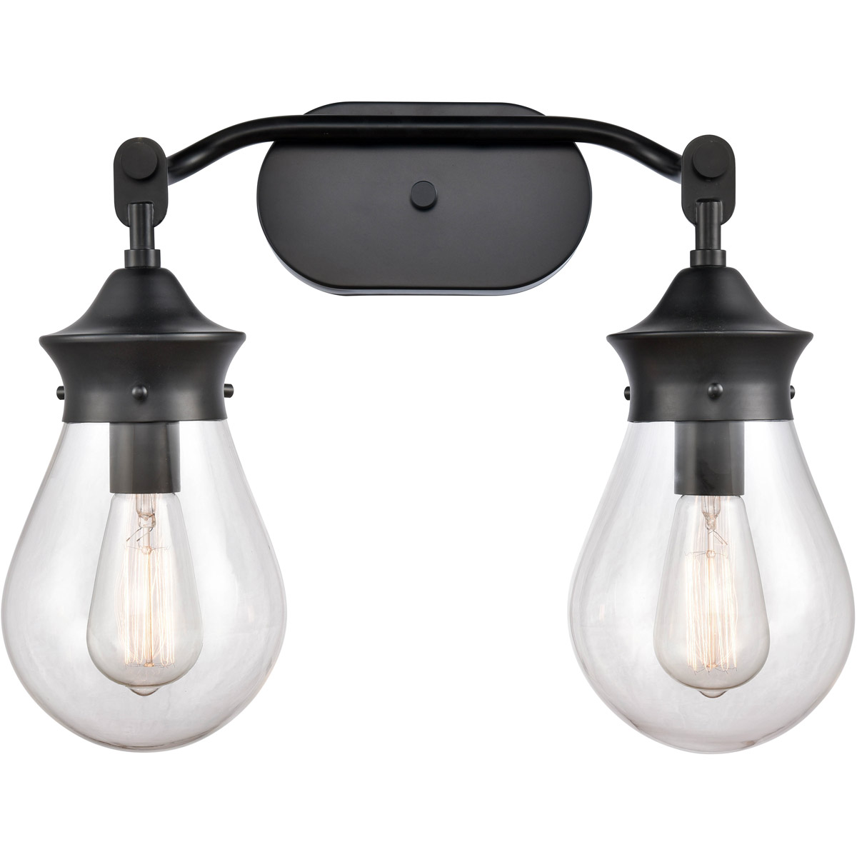 Genesis LED 18.25 inch Matte Black Bath Vanity Light Wall Light