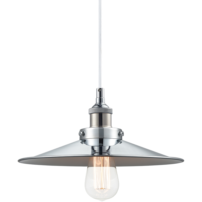 Bulstrode's Workshop 1 Light 11.75 inch Chrome Pendant Ceiling Light in Chrome and Chrome