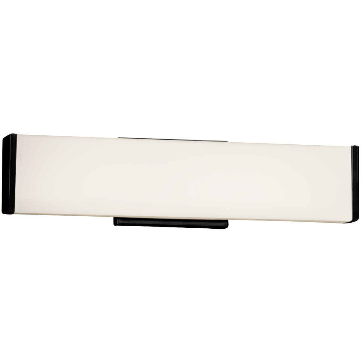 Fusion 18.5 inch Matte Black Vanity Light Wall Light in Opal Fusion