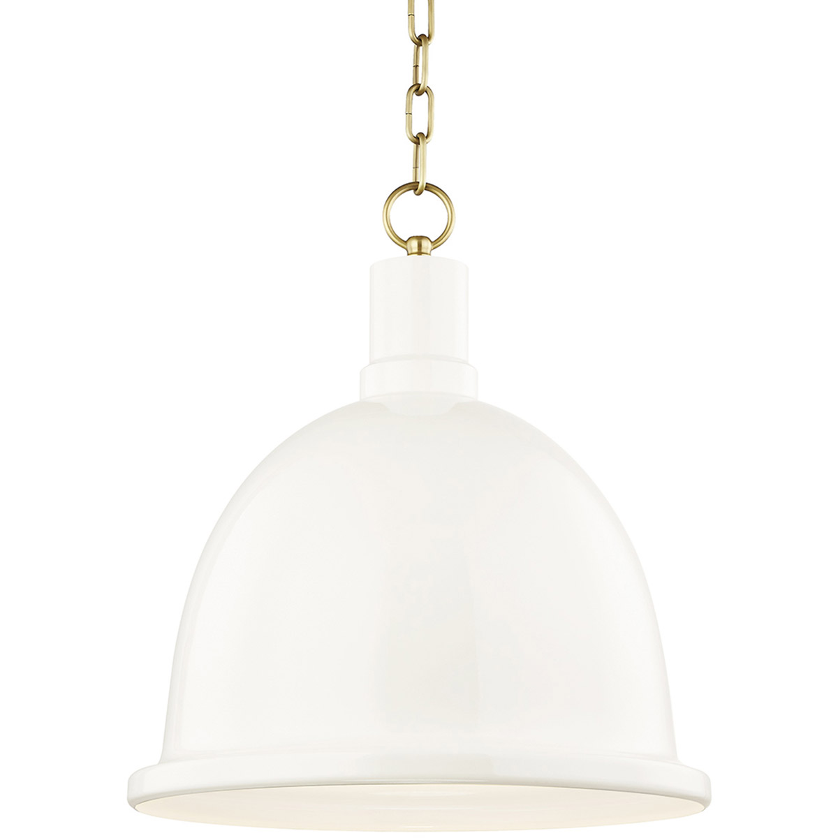 Blair 1 Light 16 inch Aged Brass Pendant Ceiling Light in Aged Brass / Cream