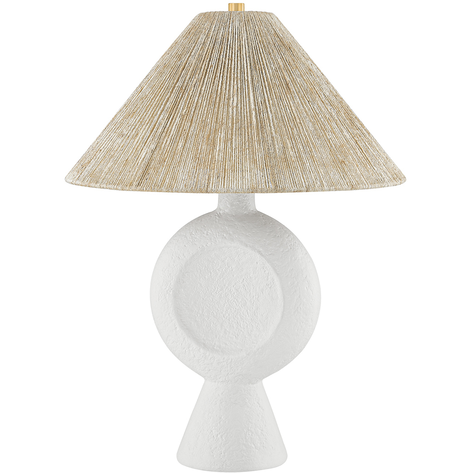 Centella 24.25 inch 15.00 watt Aged Brass and White Plaster Table Lamp Portable Light