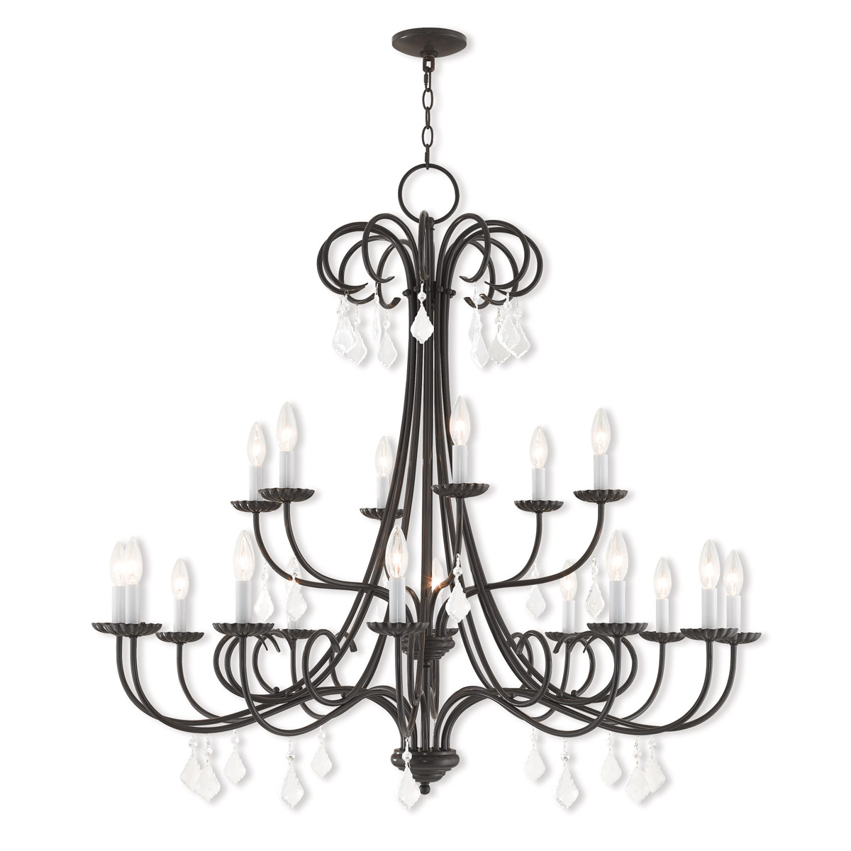 Daphne 18 Light 42 inch English Bronze Grande Foyer Chandelier Ceiling Light