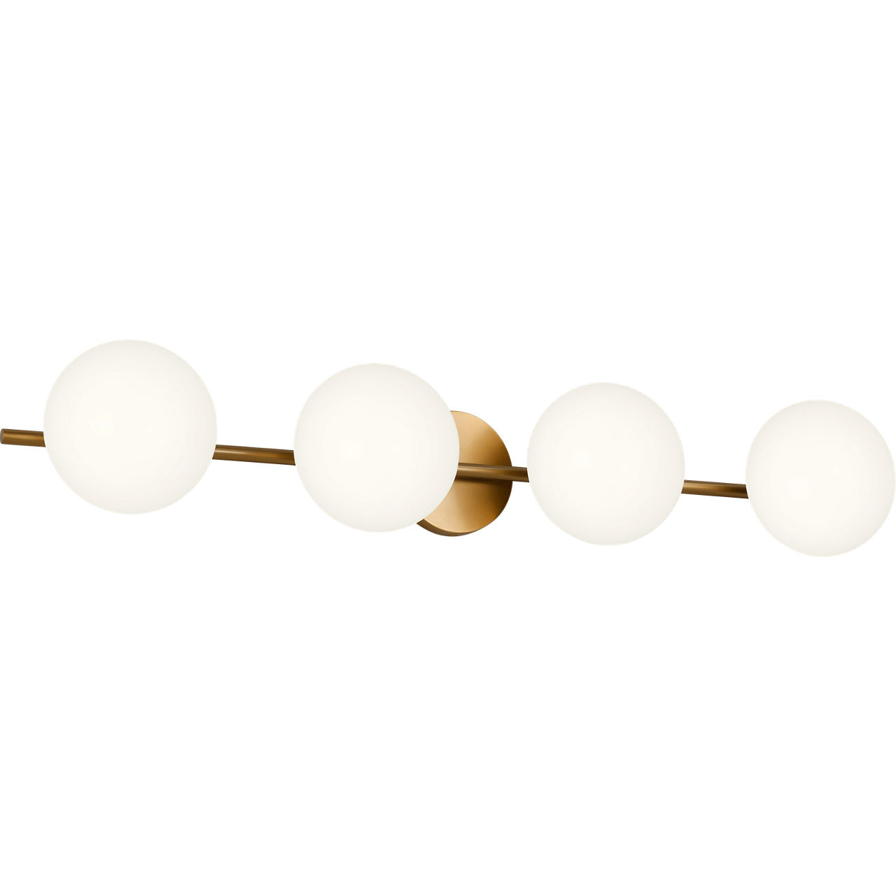 ED Ellen DeGeneres Lune 4 Light 37.38 inch Burnished Brass Vanity Light Wall Light