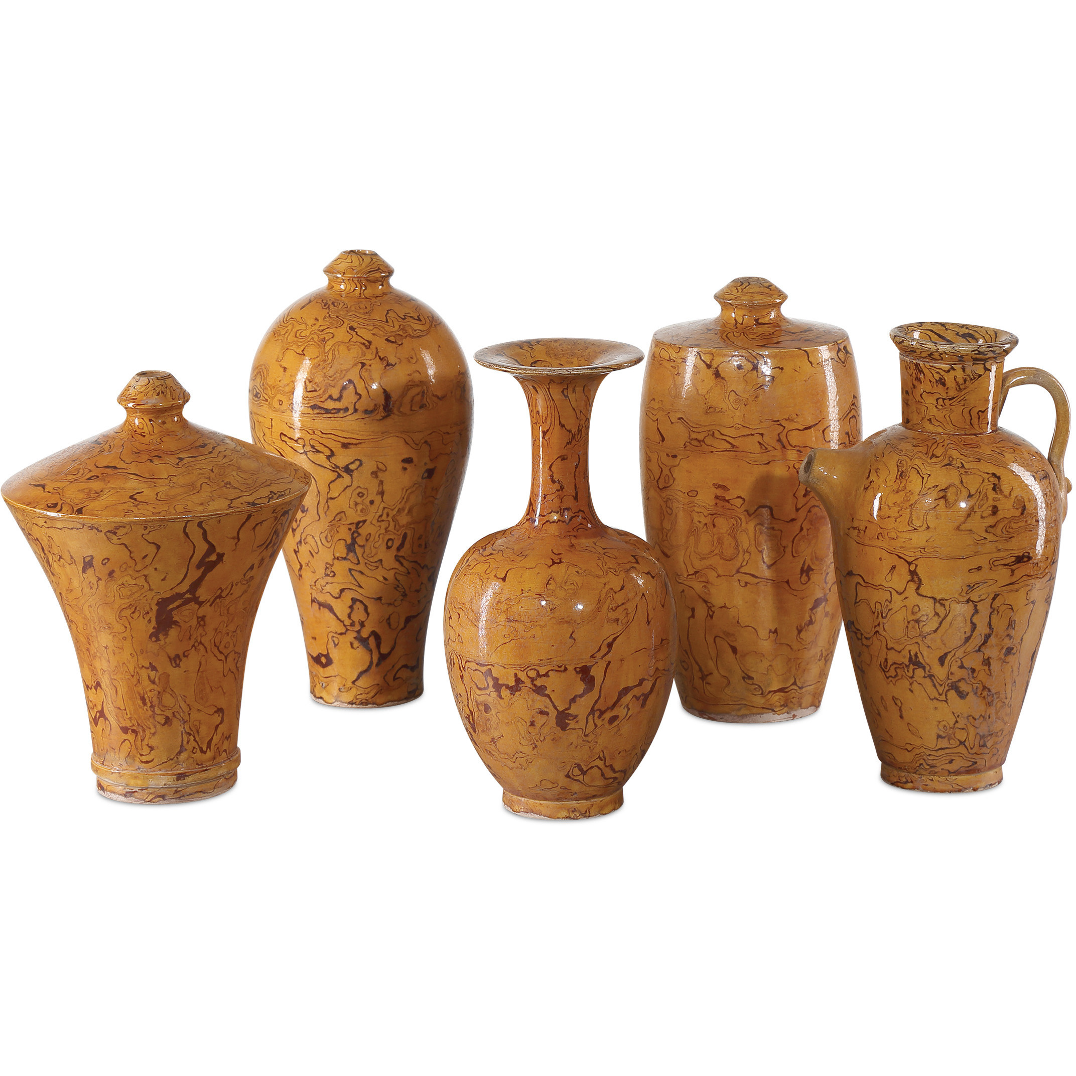 Romulus 8.75 X 6.25 inch Vases, Set of 5