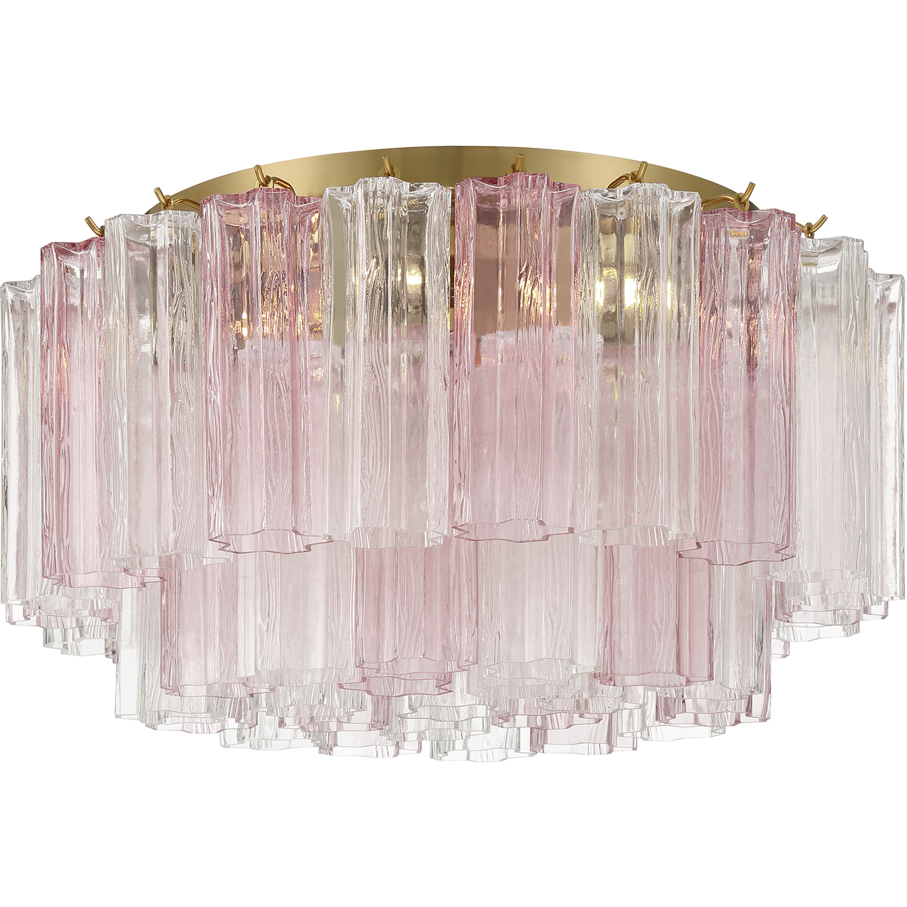 Addis 7 Light 22.25 inch Aged Brass Flush Ceiling Light in Spring